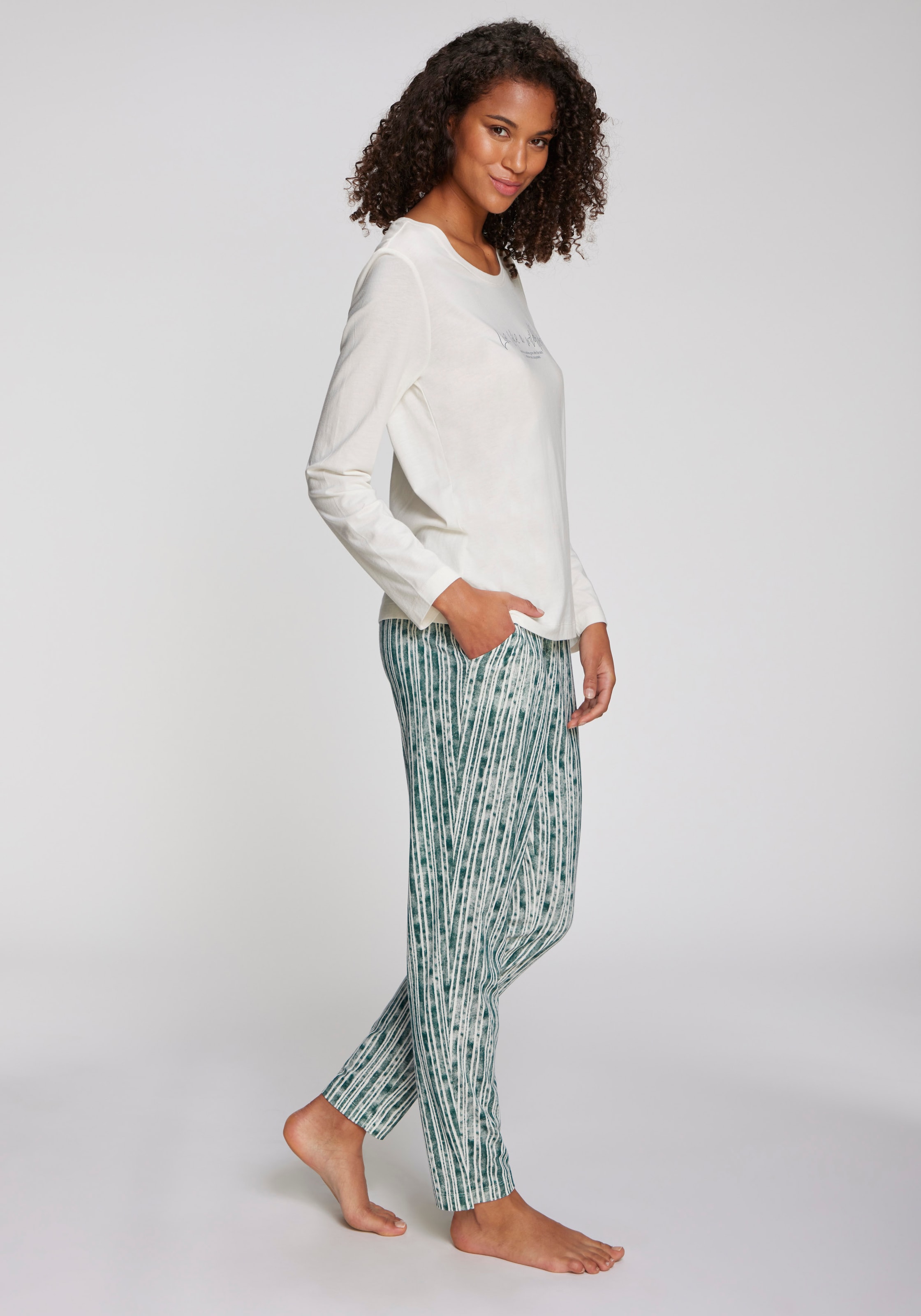 Vivance Dreams Pyjama, (2 tlg.), Mit schönem Muster