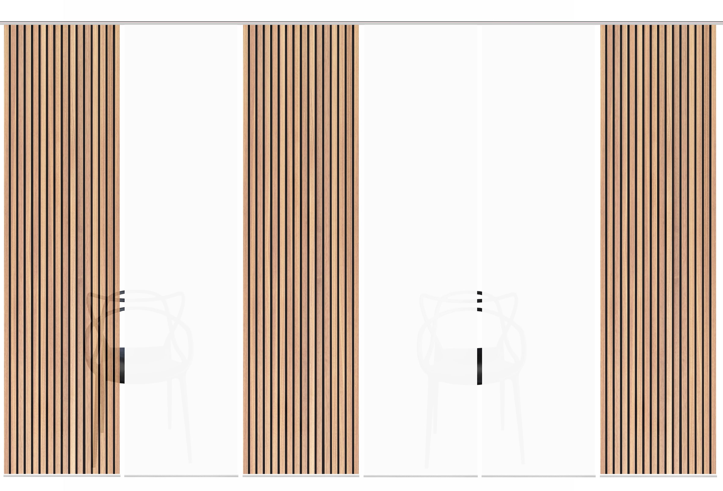 HOME WOHNIDEEN Schiebegardine "PANILO" Paneelwagen 6 Stk. tlg. Schiebewand günstig online kaufen