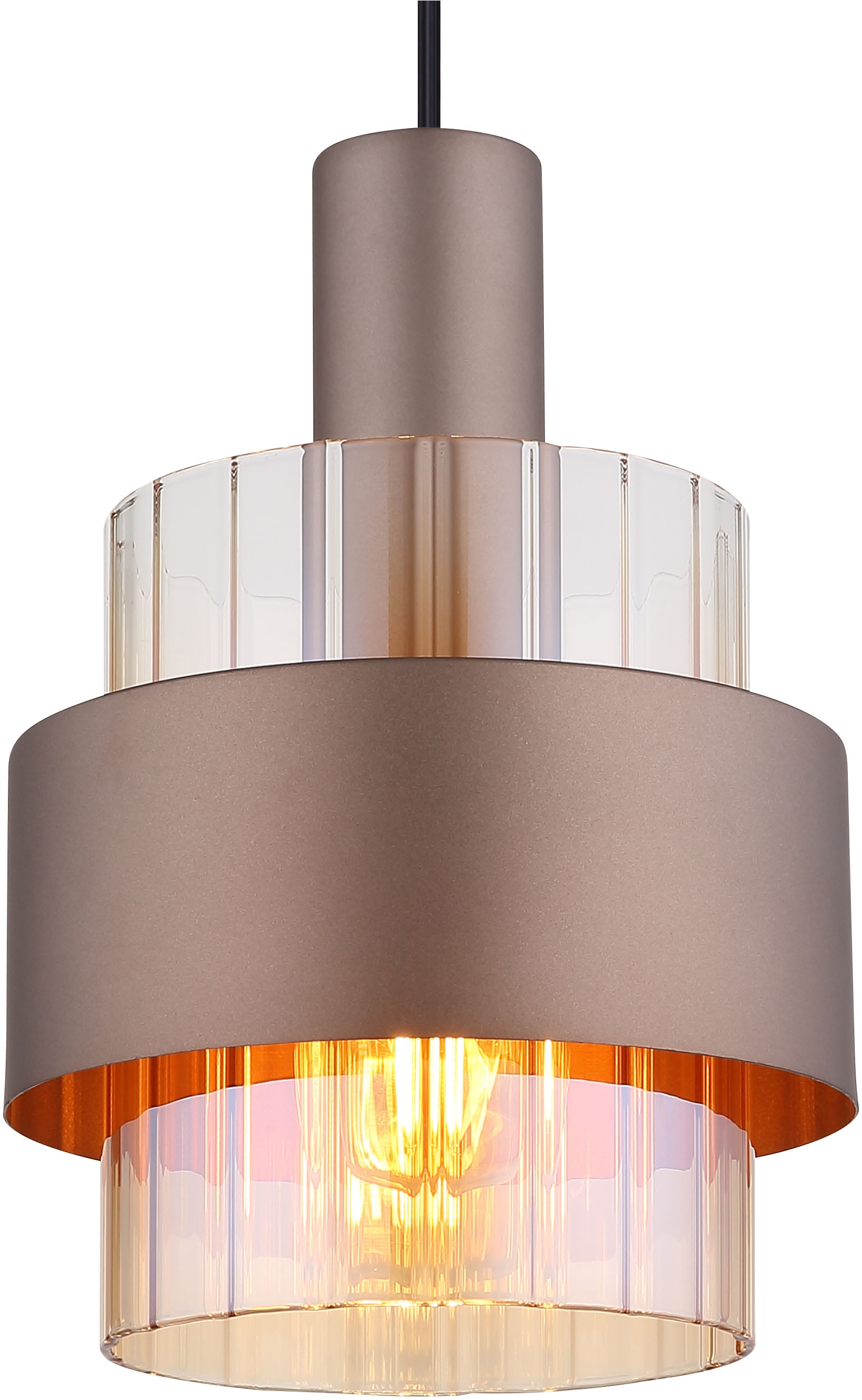 GLOBO LIGHTING Hängeleuchte »MILLEY«, Leuchtmittel E27 | ohne Leuchtmittel, Hängelampe/Pendelleuchte/Esszimmer/Wohnzimmer/Esstisch