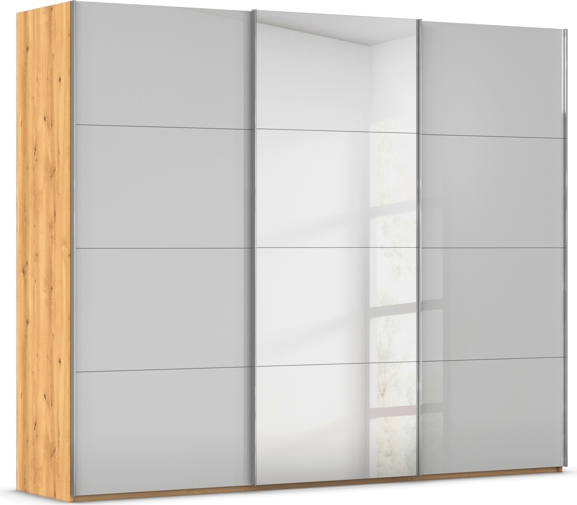 rauch "Kleiderschrank Schrank Garderobe Schlafzimmerschrank SCALE-FYRA" edle viergeteilte Türen Spiegel/Glas-Mix viele Farben MADE IN GERMANY