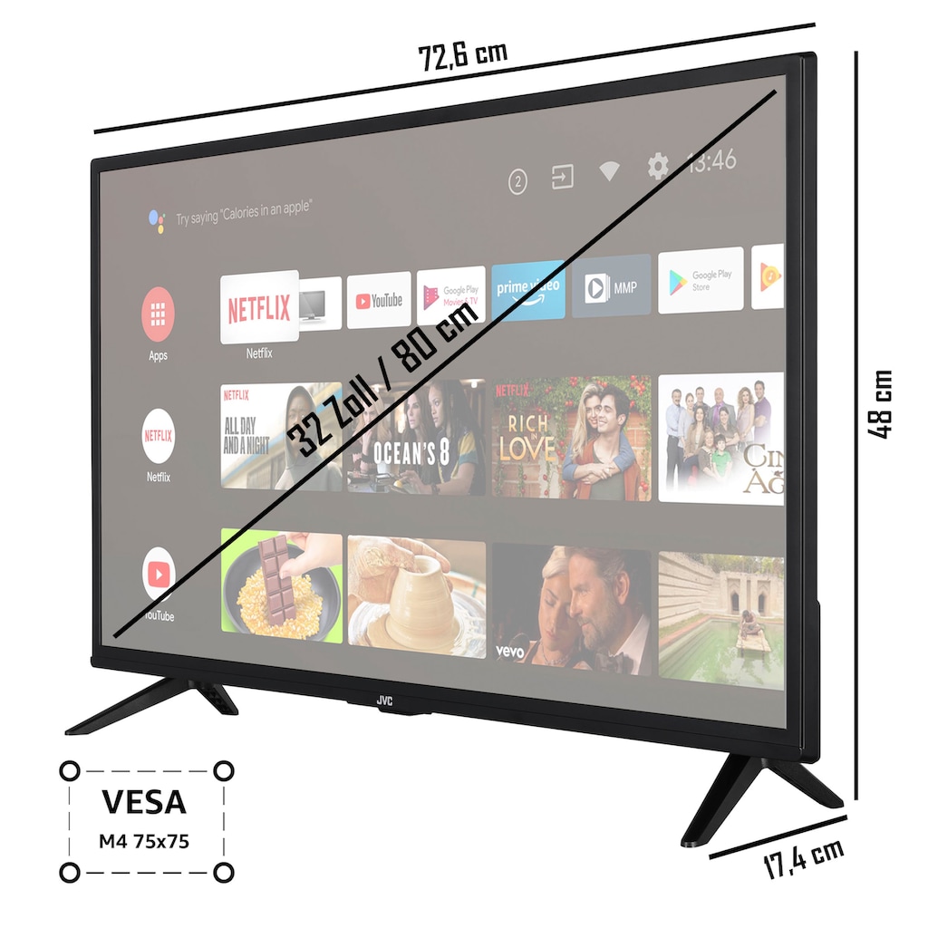 JVC LED-Fernseher »LT-32VAF3255«, 80 cm/32 Zoll, Full HD, Smart-TV-Android TV