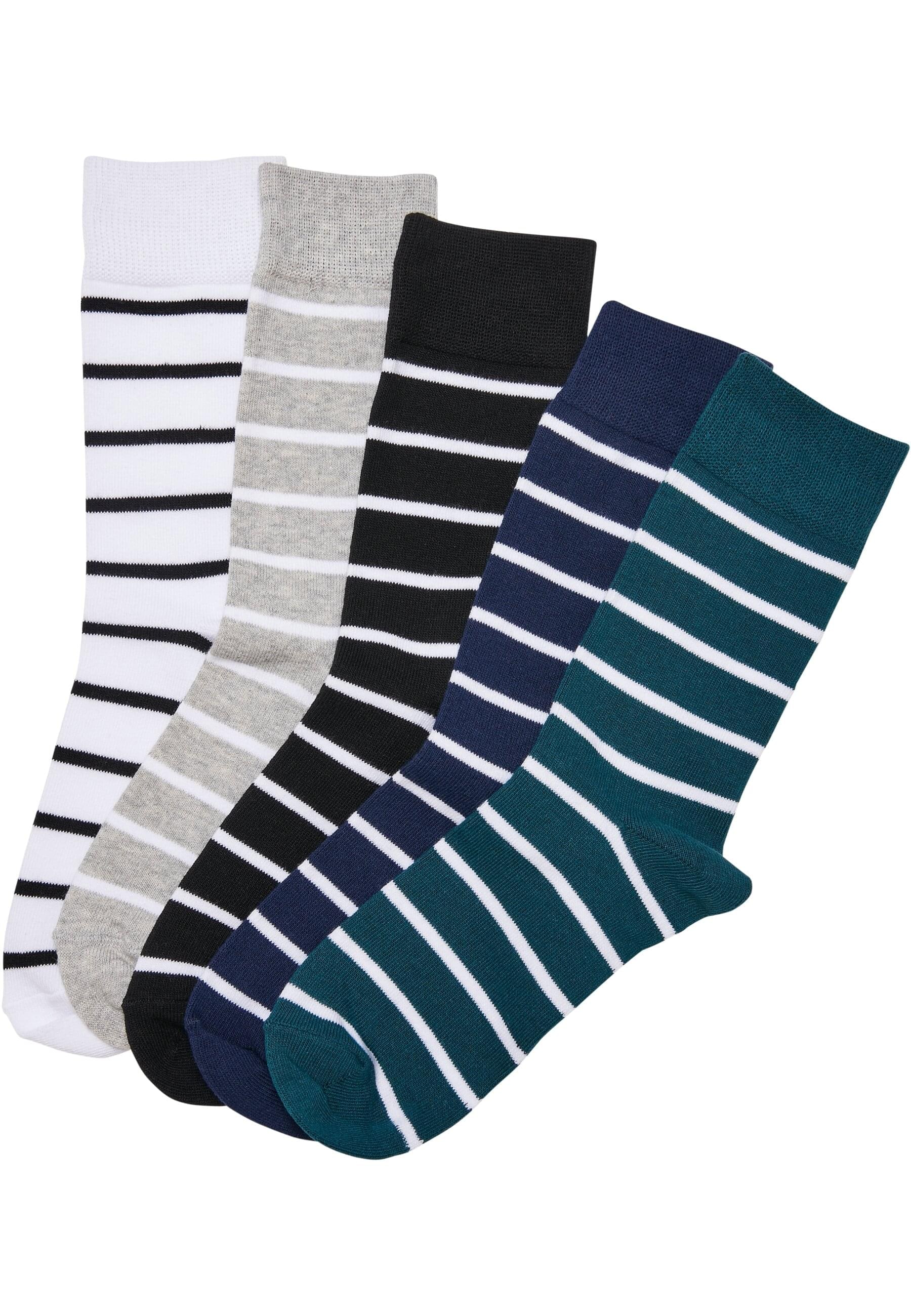 URBAN CLASSICS Basicsocken "Urban Classics Unisex Small Stripes Socks 5-Pack", (1 Paar)