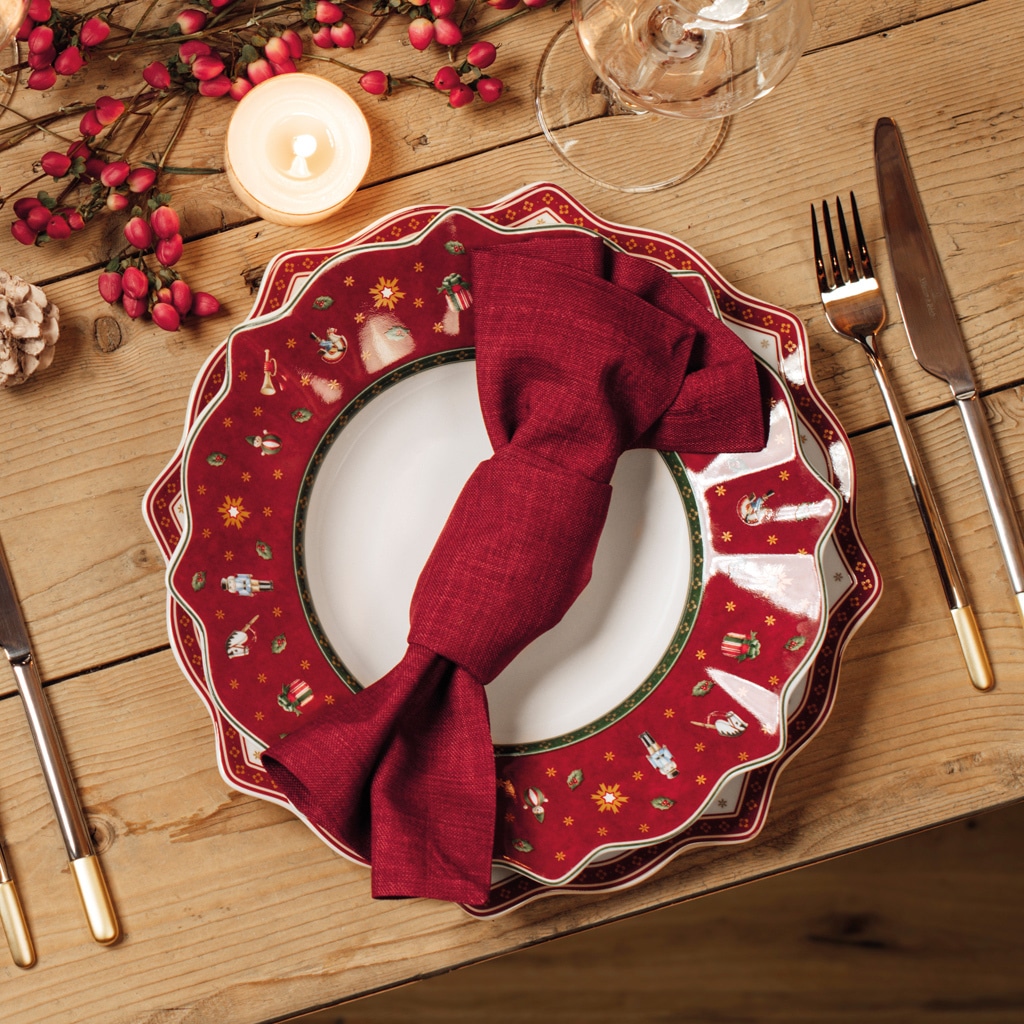 Villeroy & Boch Speiseteller »Speiseteller Toy's Delight ø 28,4 cm 6er Set rot«
