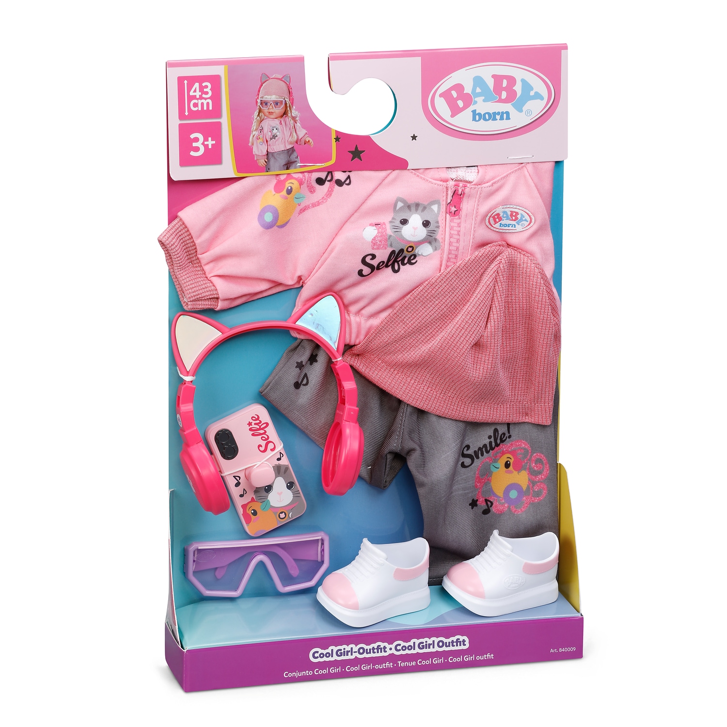 Baby Born Puppenkleidung »Cool Girl Outfit 43 cm« passend für Click & Play BABY born Puppen Größe 43 cm