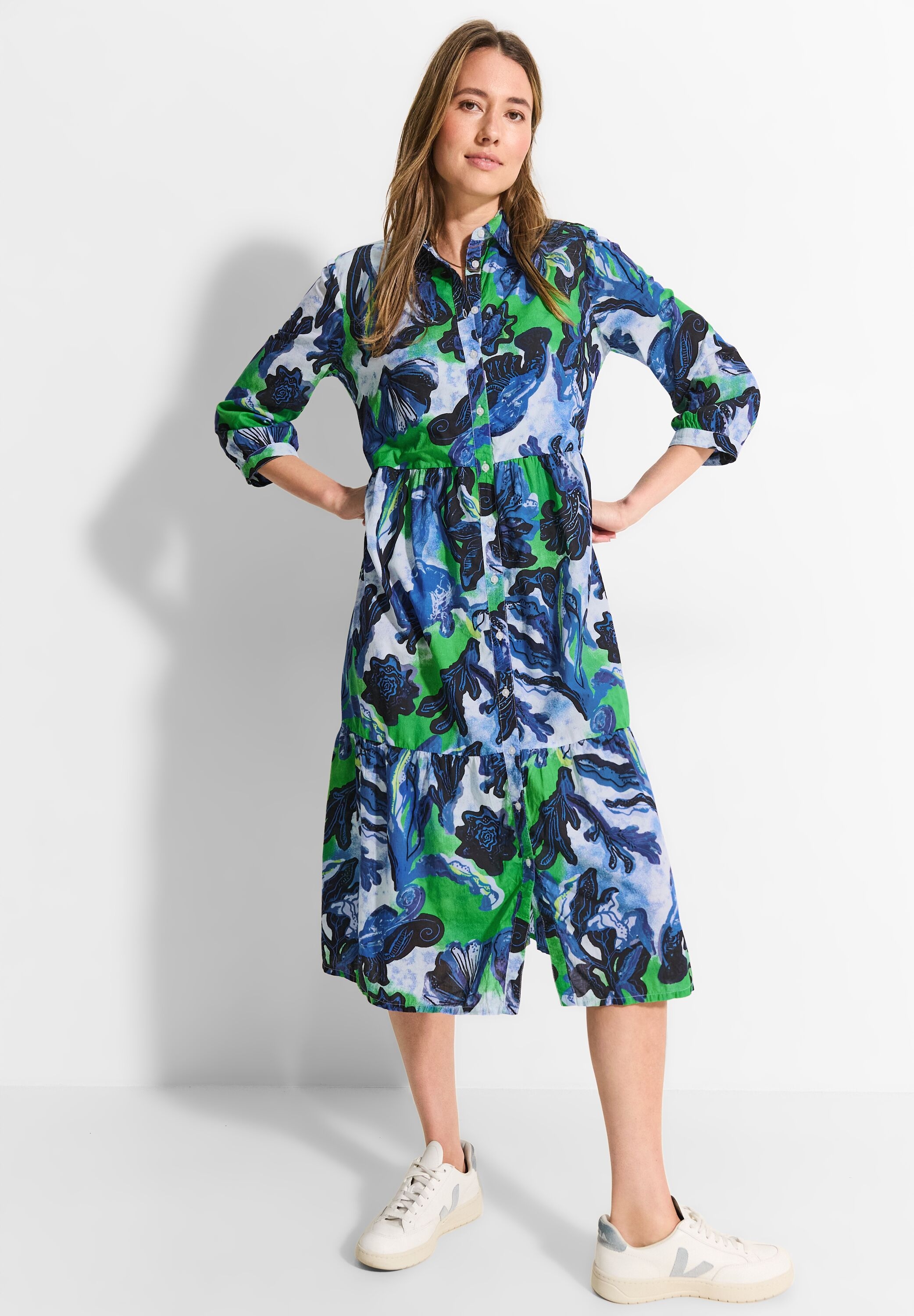 Blusenkleid, mit All-Over Print