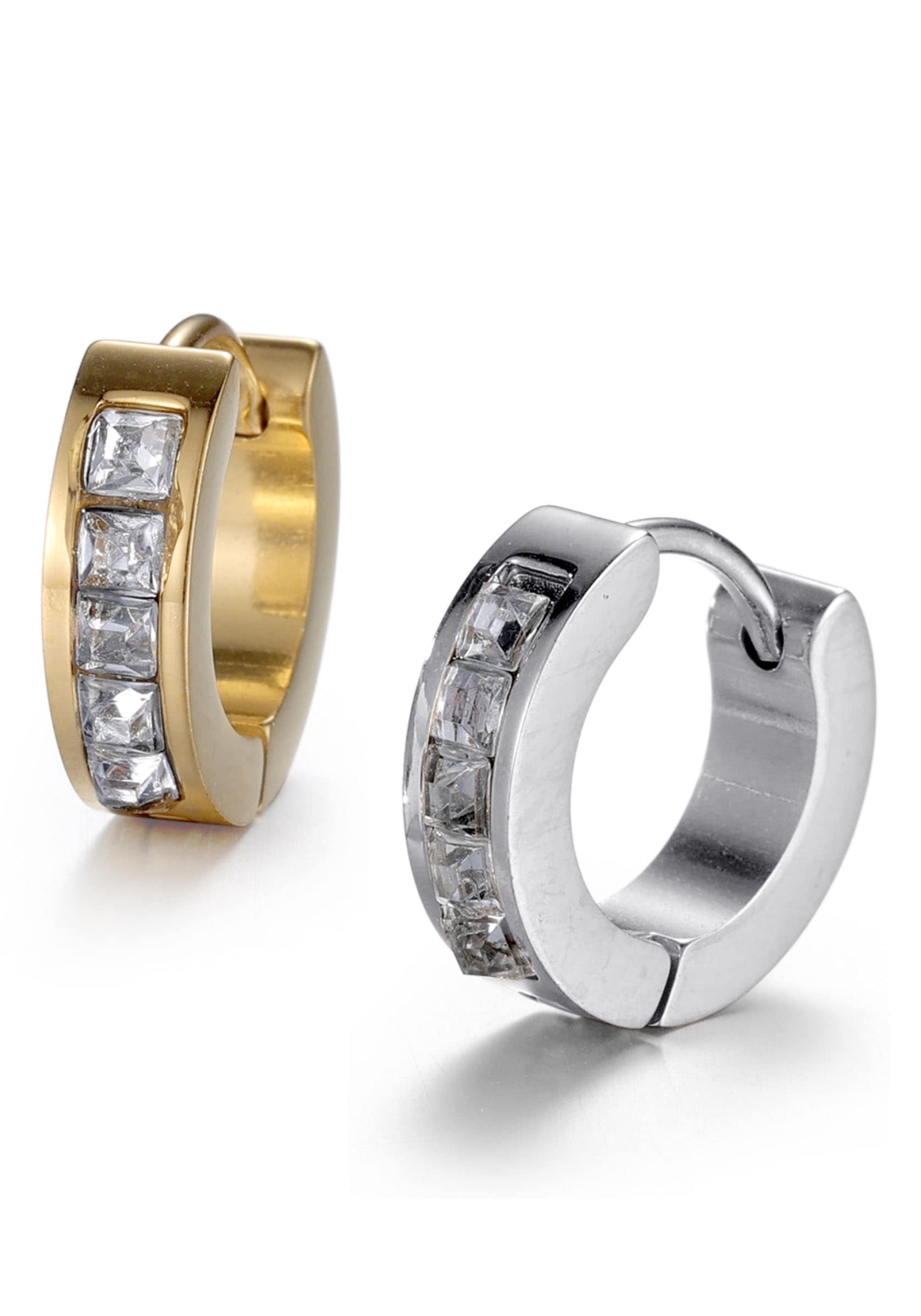 Firetti Multipack Hoop Earrings Yellow Gold 13mm