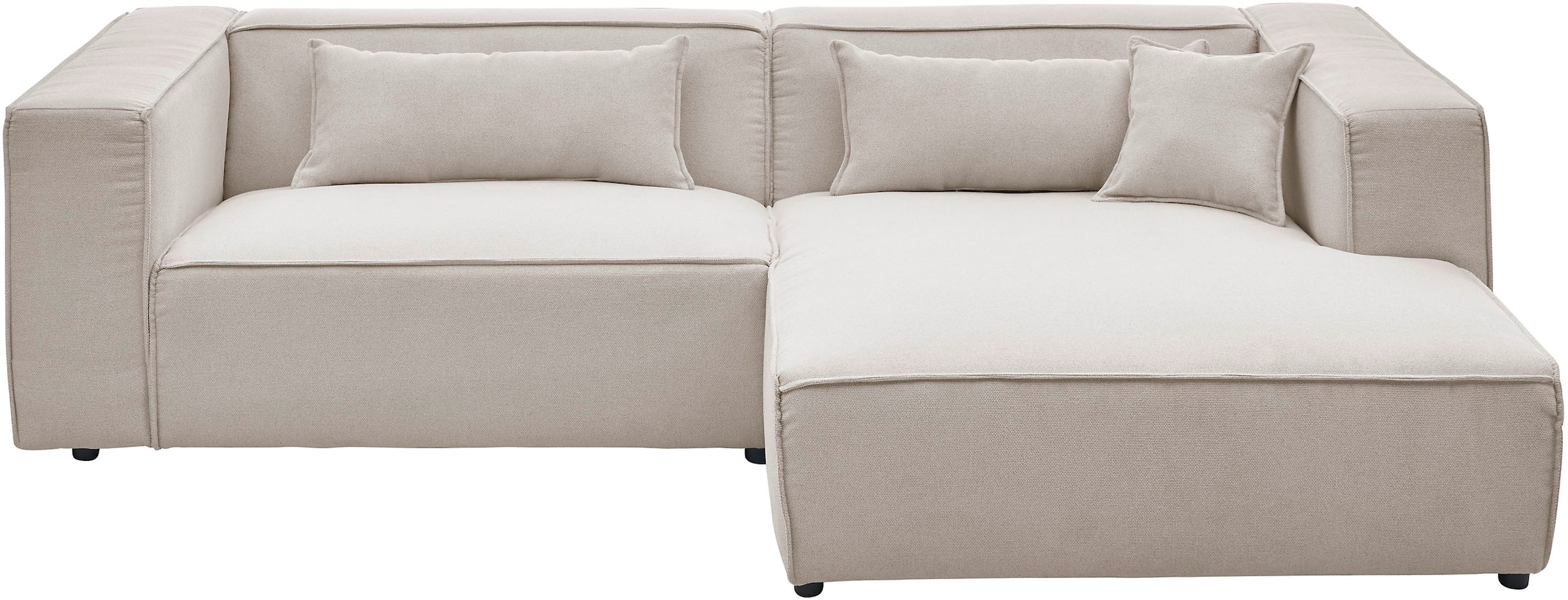 LeGer Home by Lena Gercke Ecksofa "PIARA mit Kedernaht, Cord, Leinenoptik o günstig online kaufen