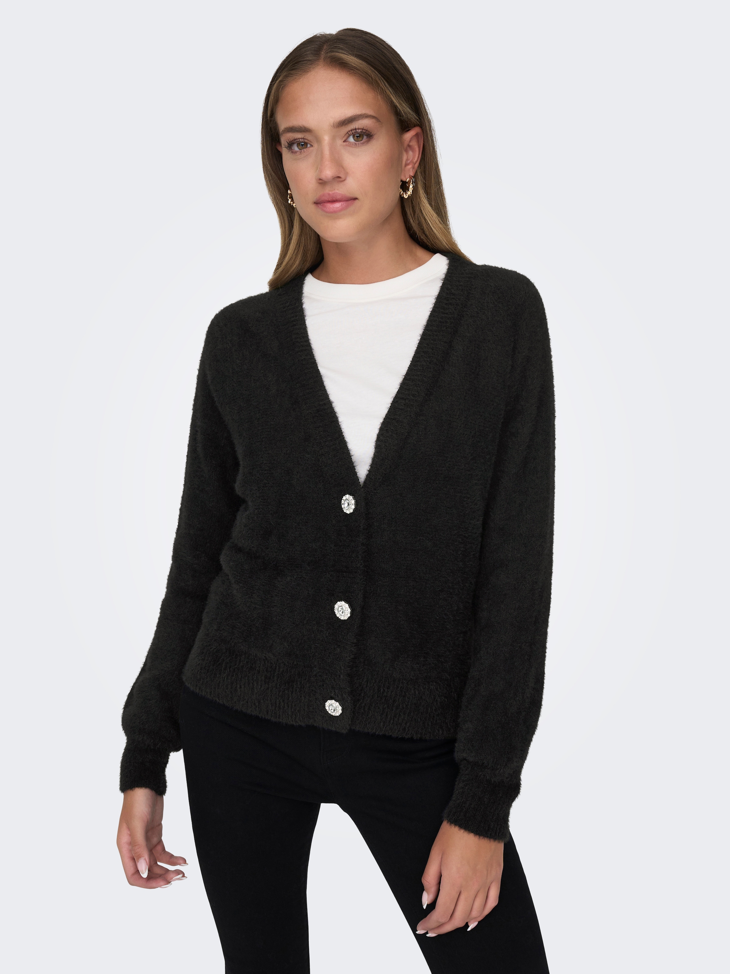ONLY Strickjacke "ONLELLA PIUMO LS CARDIGAN KNT NOOS" günstig online kaufen
