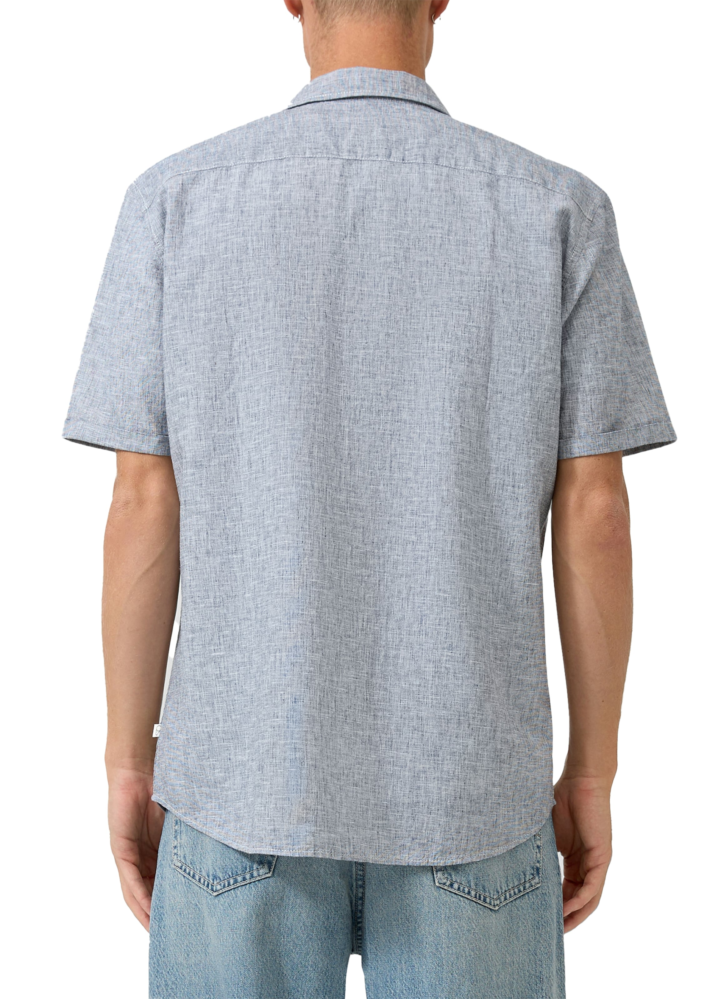 QS Kurzarmhemd aus Leinenmischung