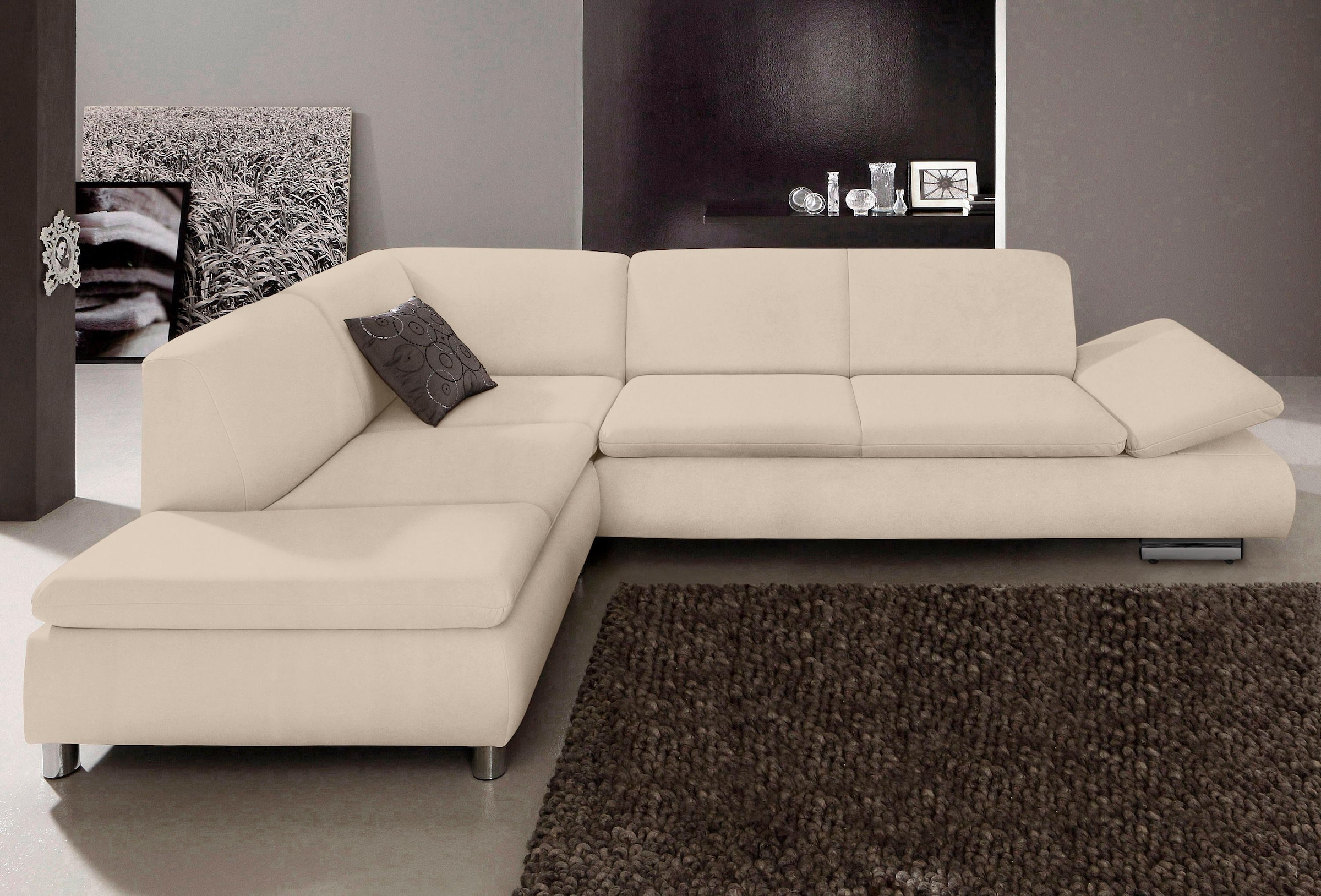 Max Winzer® Ecksofa »Toulouse«, mit klappbaren Armlehnen, Breite 237 cm