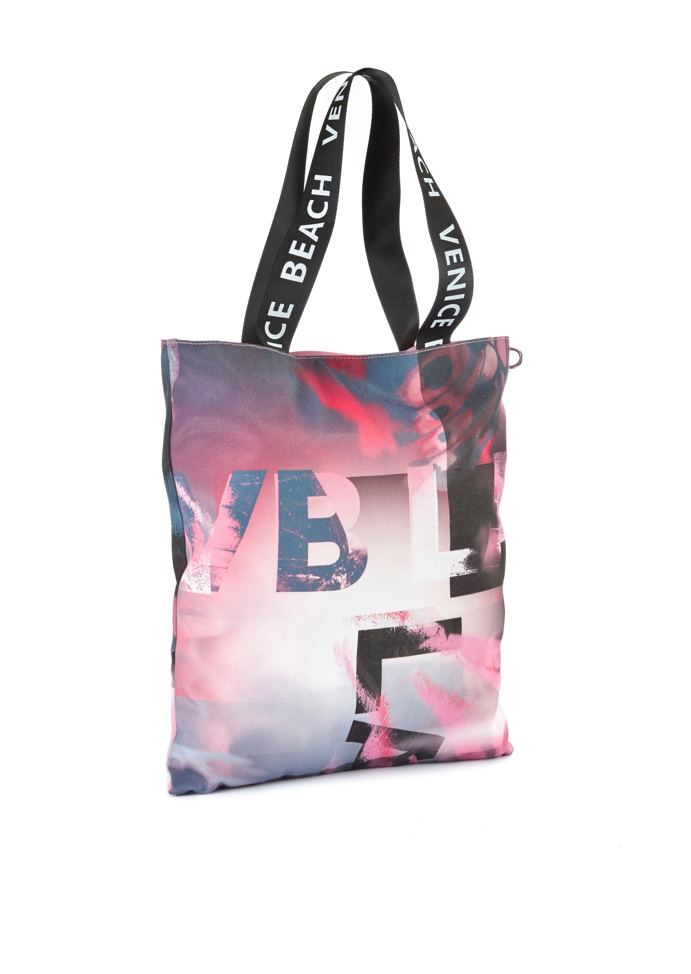 Shopper VENICE BEACH "Schultertasche", Gr. B/H/T: 35cm x 40cm, bunt (bedruckt), Textil, bedruckt, mehrfarbig, Taschen Strandtasche Shopper, Handtasche, große Tasche, Tragetasche, Badetasche VEGAN