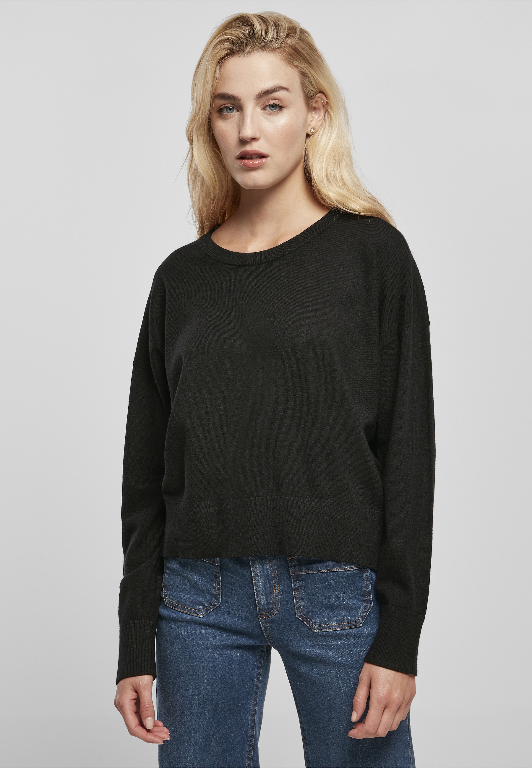 URBAN CLASSICS Fleecepullover »Urban Classics Damen Ladies Eco Viscose Oversized Basic Sweater«, 1 Stk.

