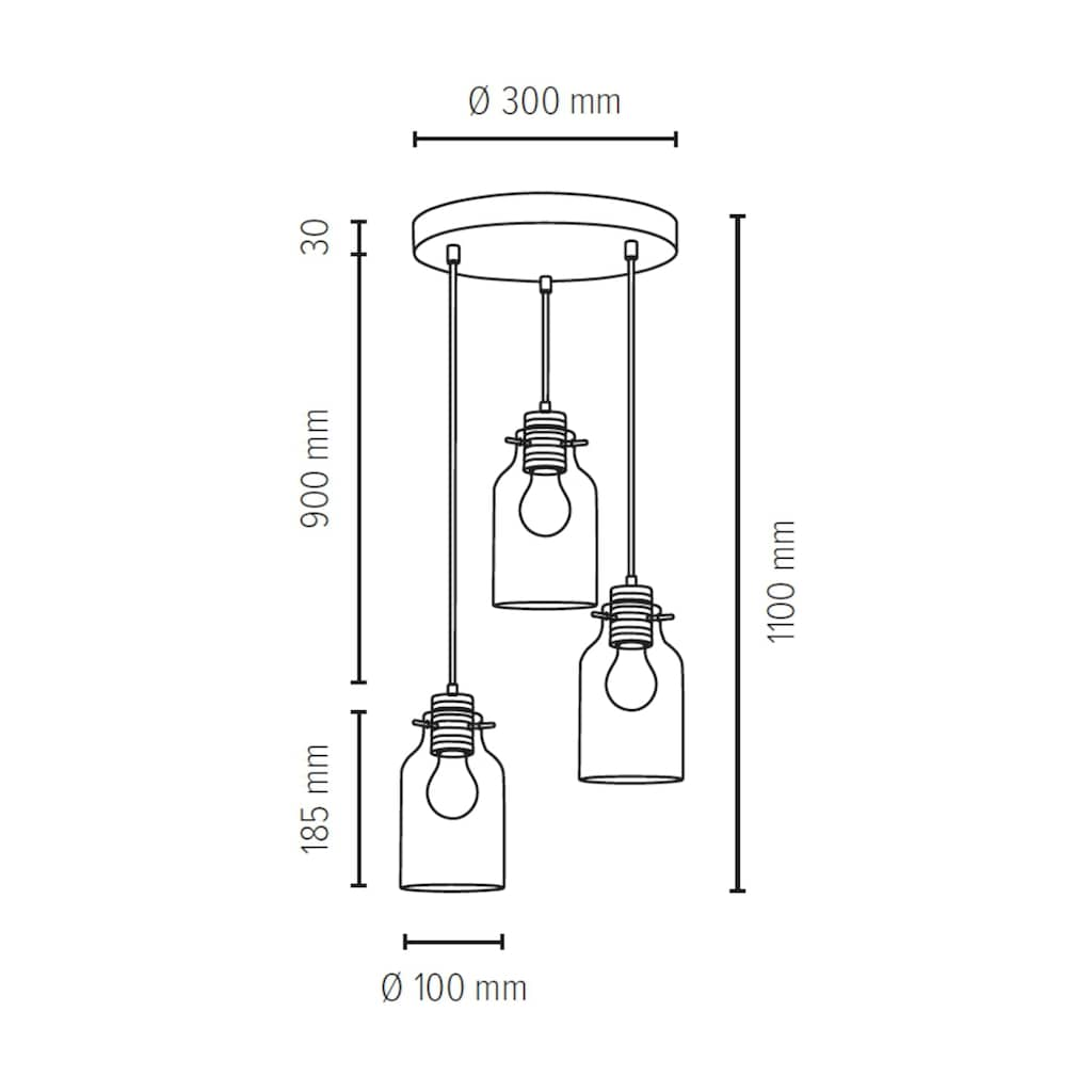 SPOT Light Pendelleuchte »ALESSANDRO«, 3 flammig-flammig