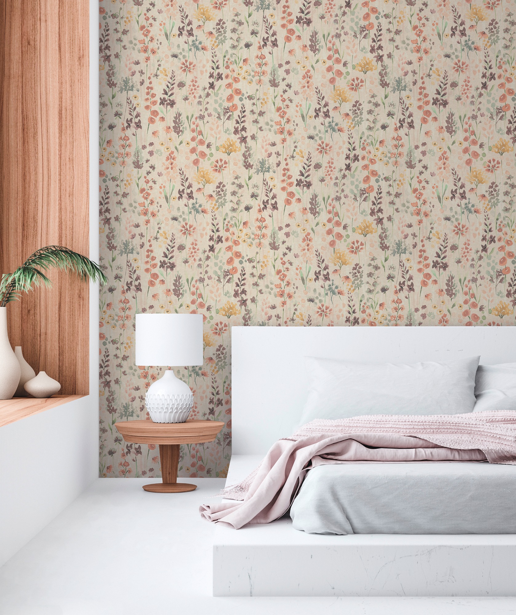 A.S. Création Vliestapete »Aquarell Dreams Blümchen-Tapete Mustertapete Blumen Blumen«, matt, Vliestapete Blumen für Schlafzimmer Küche Wohnzimmer Blümchen Design