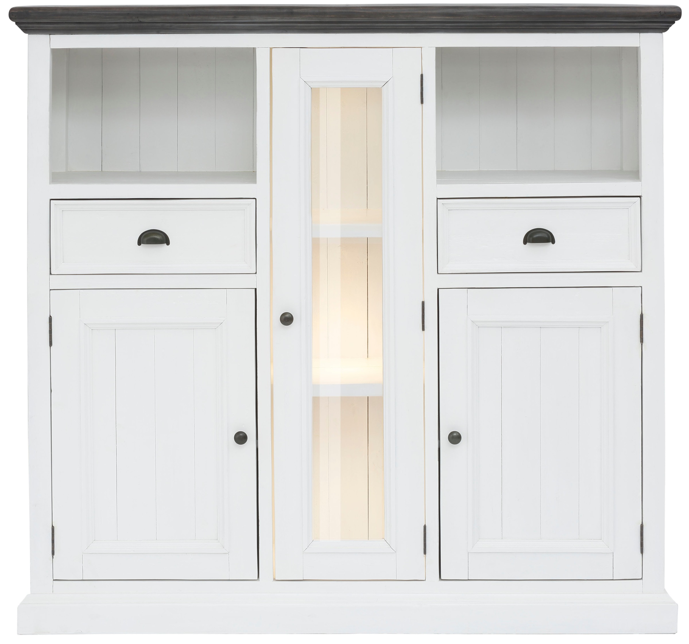 Quadrato Highboard »Landy«, Höhe: 140cm, recyceltes Pinienholz im Landhausstil kaufen