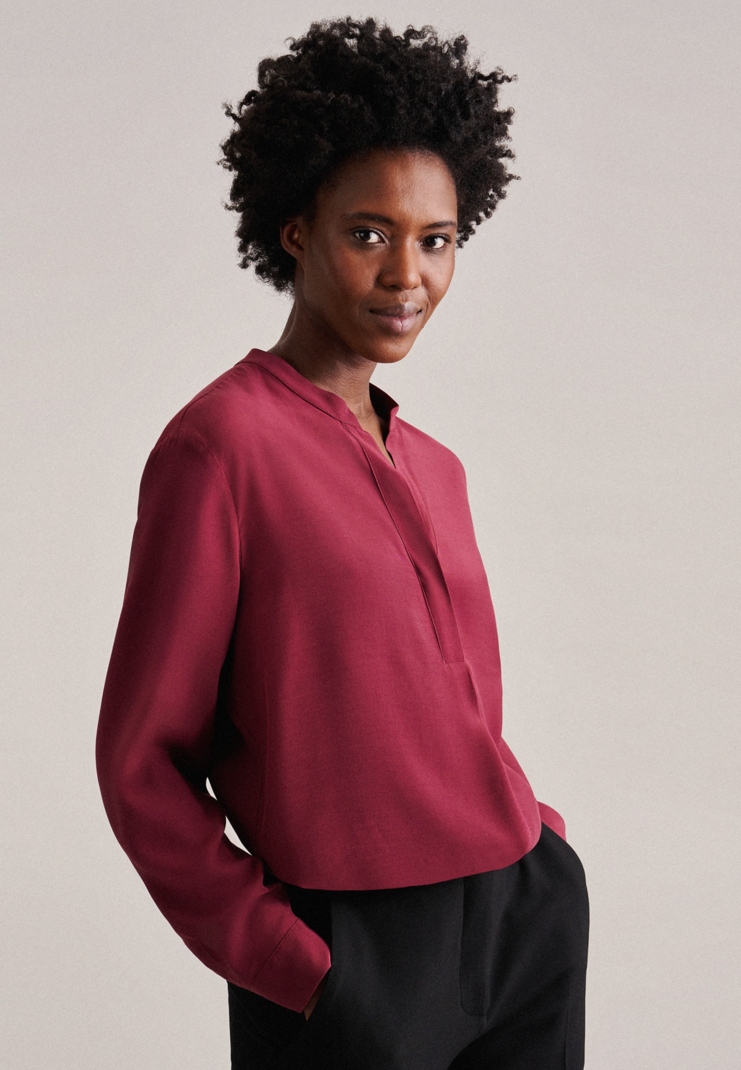 »Schwarze Rose«, | Klassische Uni seidensticker bestellen Bluse Tunika BAUR