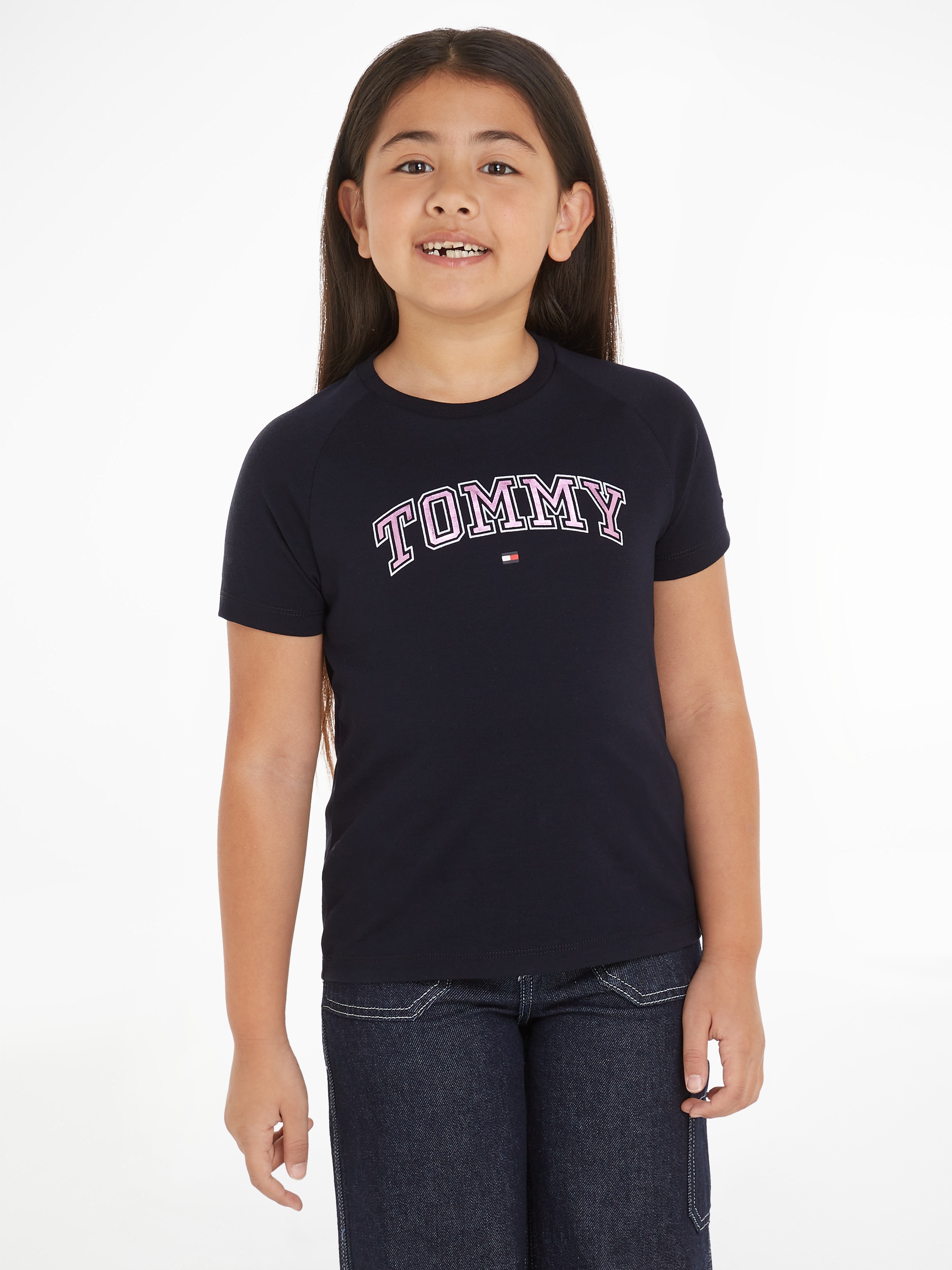 TOMMY HILFIGER Kurzarmshirt »VARSIY FOIL REG TEE SS« ...
