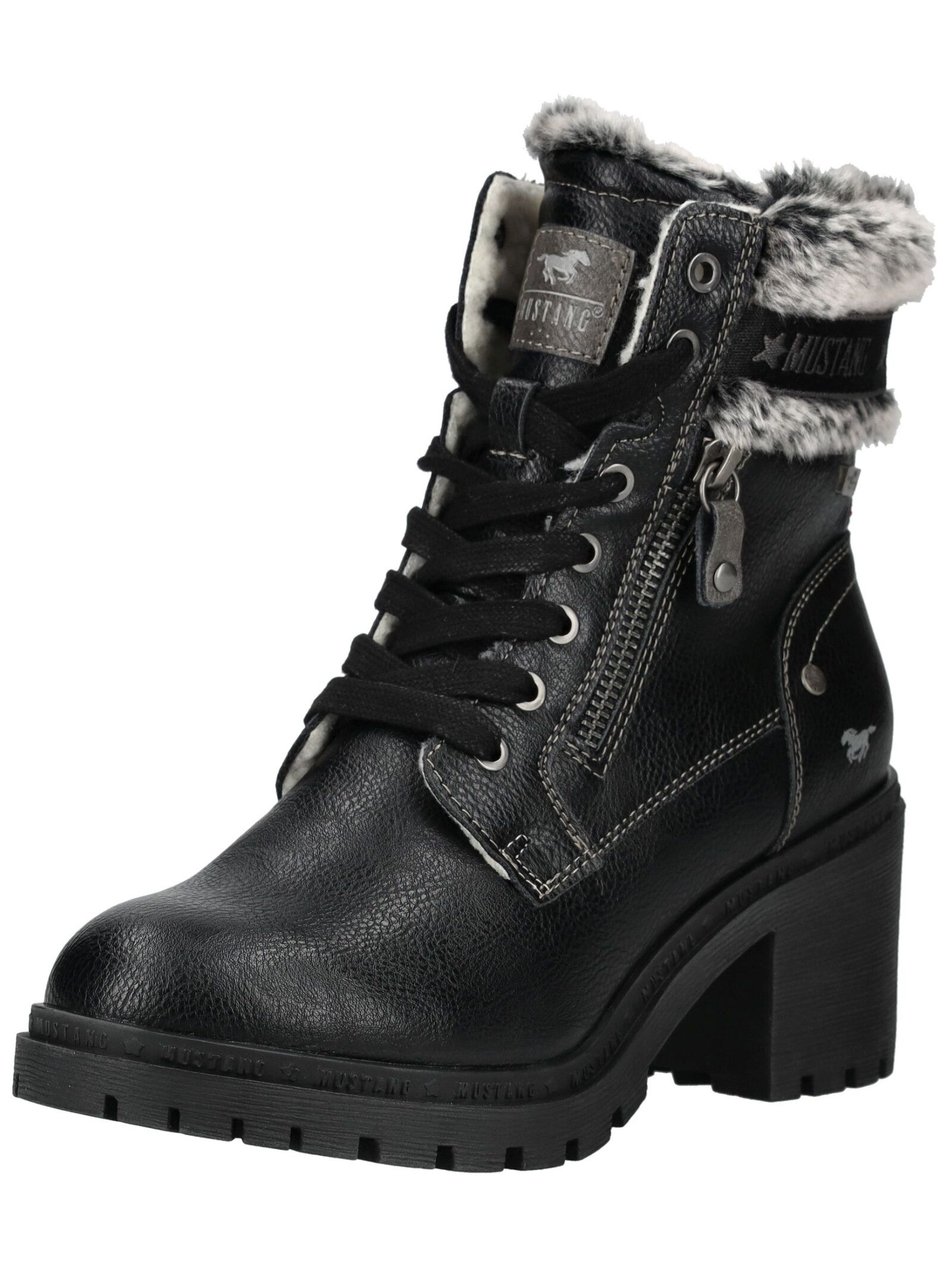 Mustang Shoes High-Heel-Stiefelette "Mustang Shoes Stiefelette Lederimitat/ günstig online kaufen