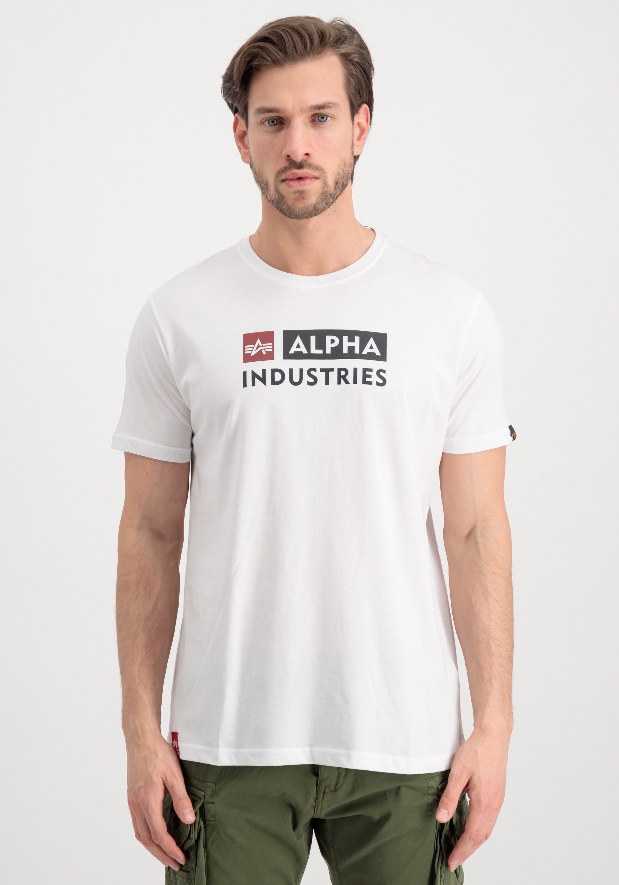 Alpha Industries T-Shirt "Alpha Industries Men - T-Shirts Alpha Block-Logo günstig online kaufen