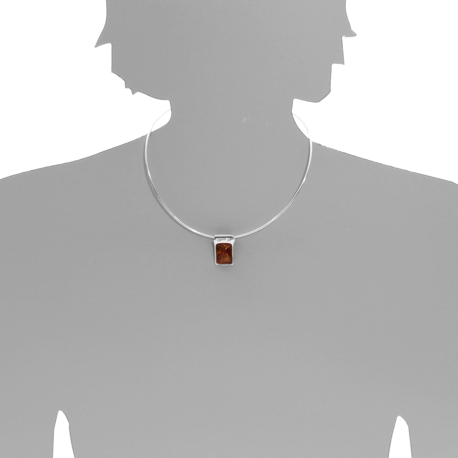 OSTSEE-SCHMUCK Kette mit Anhänger »- Gleiter-Vena - Silber 925/000 - Bernstein«