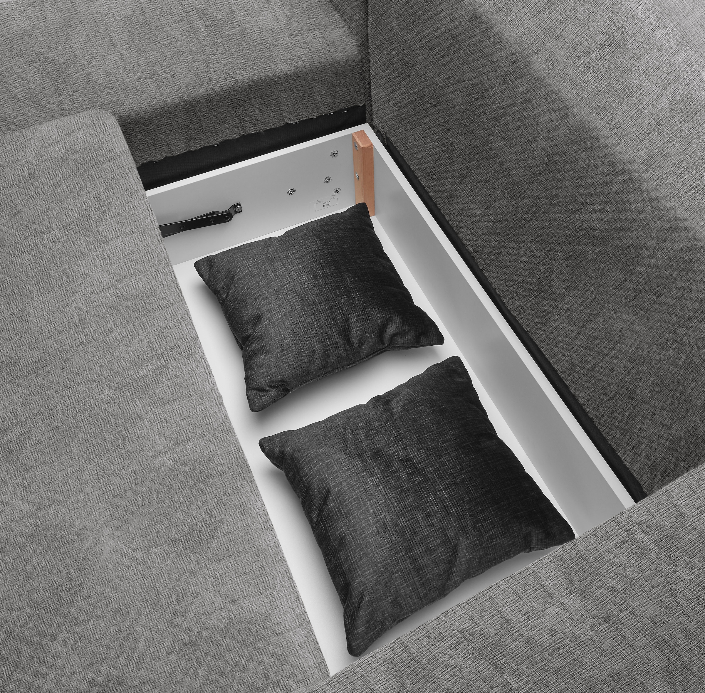 ED EXCITING DESIGN Ecksofa »Stanley L-Form«, frei im Raum stellbar, mit Schlaffunktion und Bettkasten