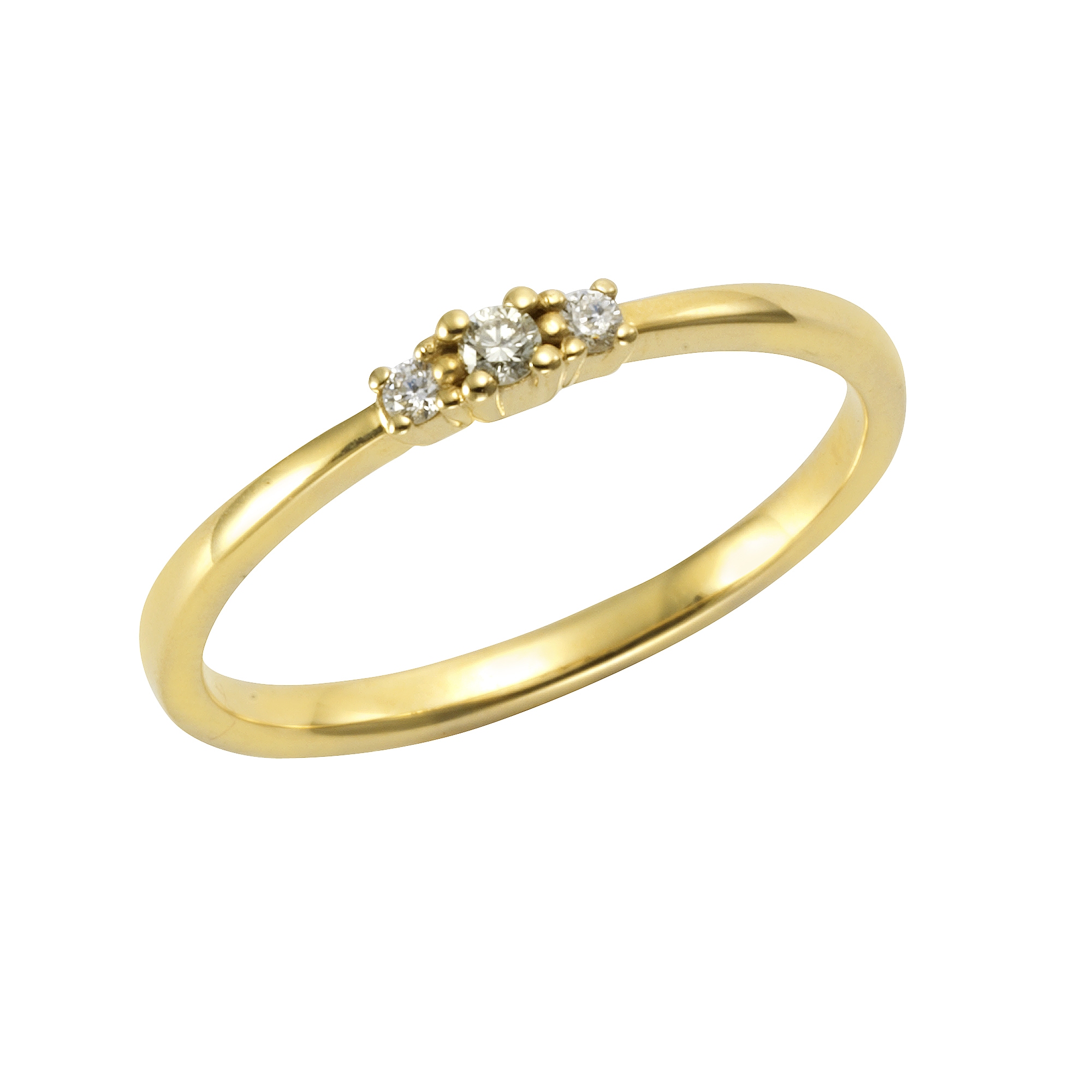 Fingerring »Gold 585 mit 3x Brillant zus. 0,08ct.«