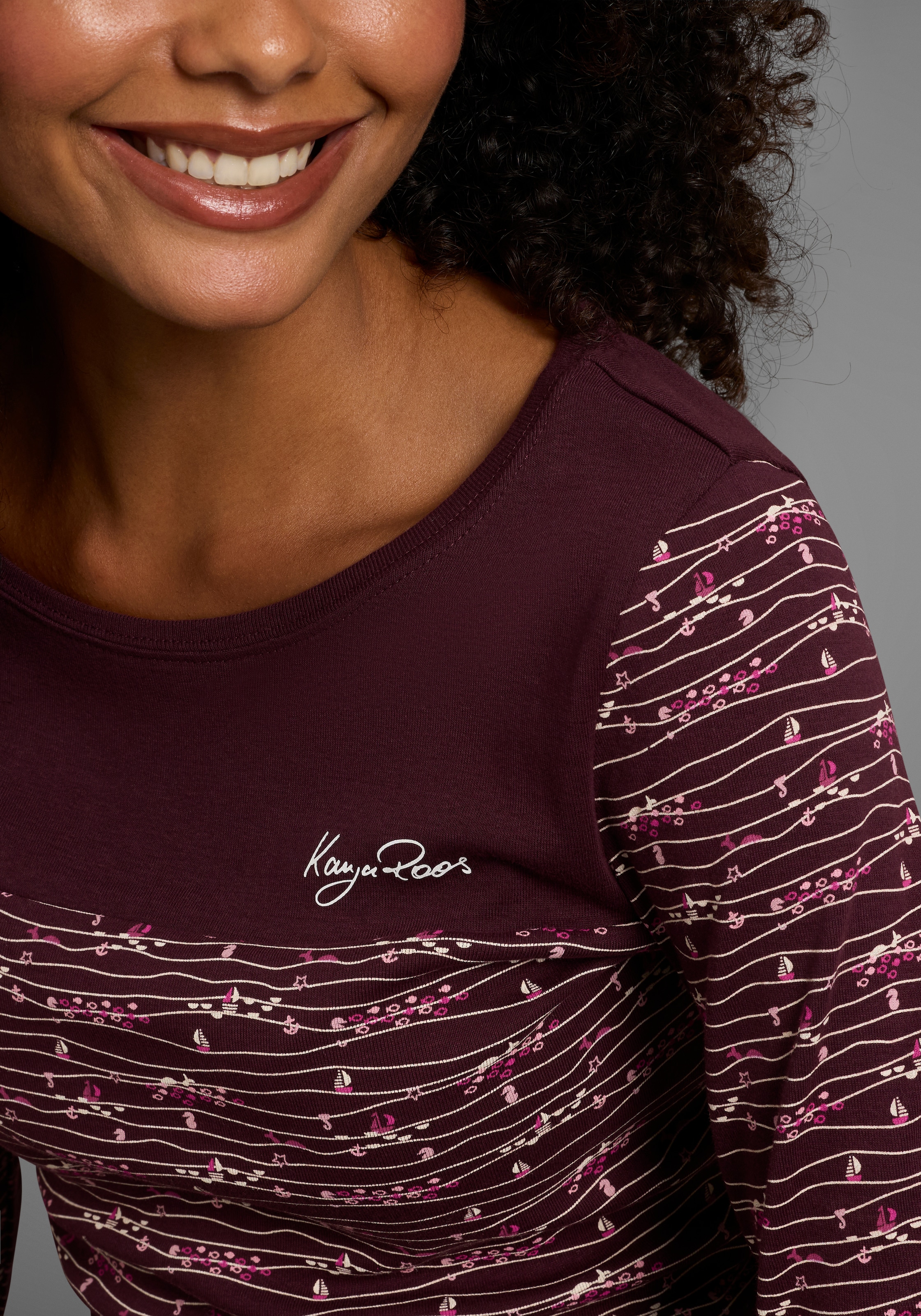 KangaROOS Langarmshirt, Langarm, sehr figurbetont, aus Baumwolle günstig online kaufen