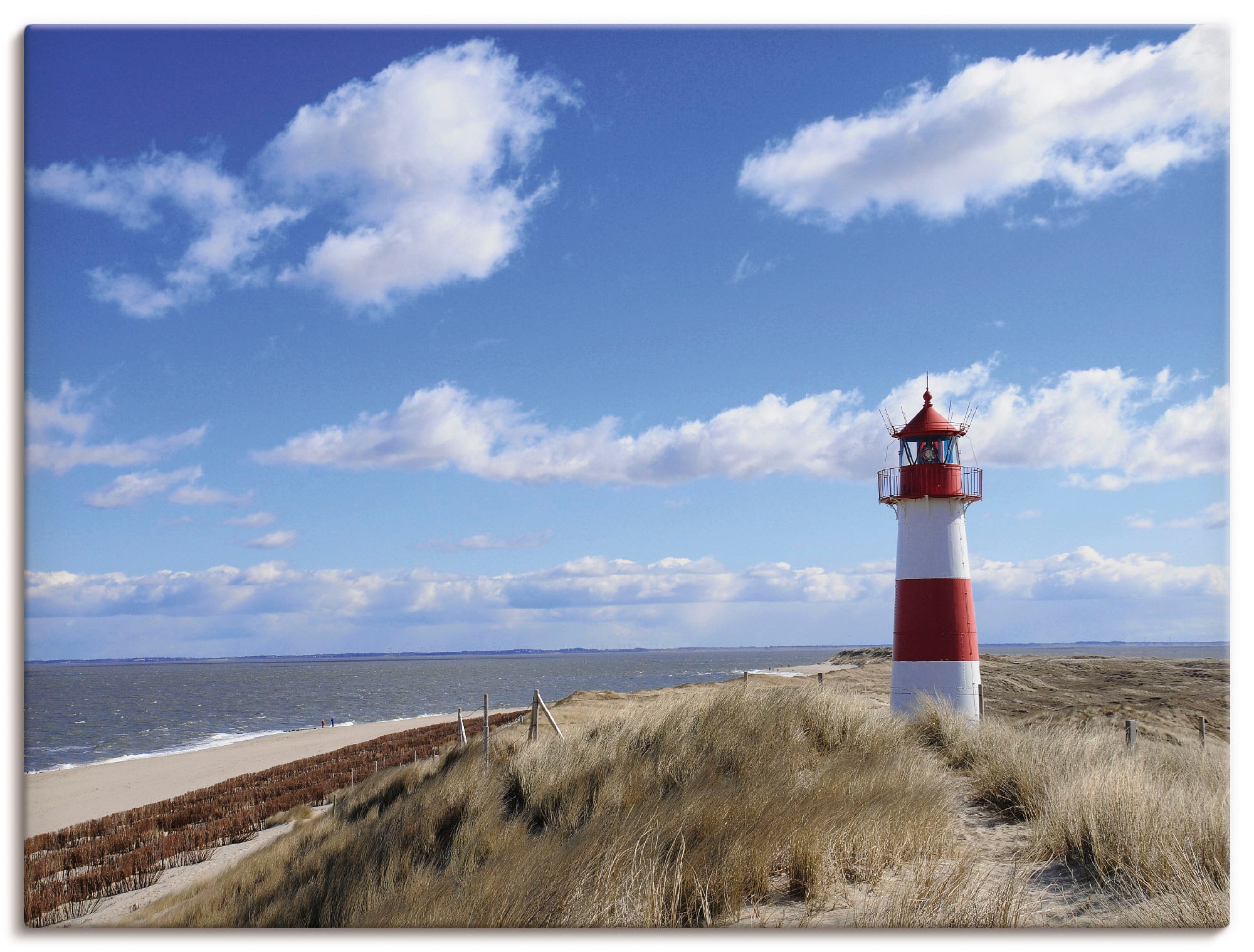 Artland Leinwandbild "Leuchtturm Sylt", Gebäude, (1 St.), auf Keilrahmen gespannt