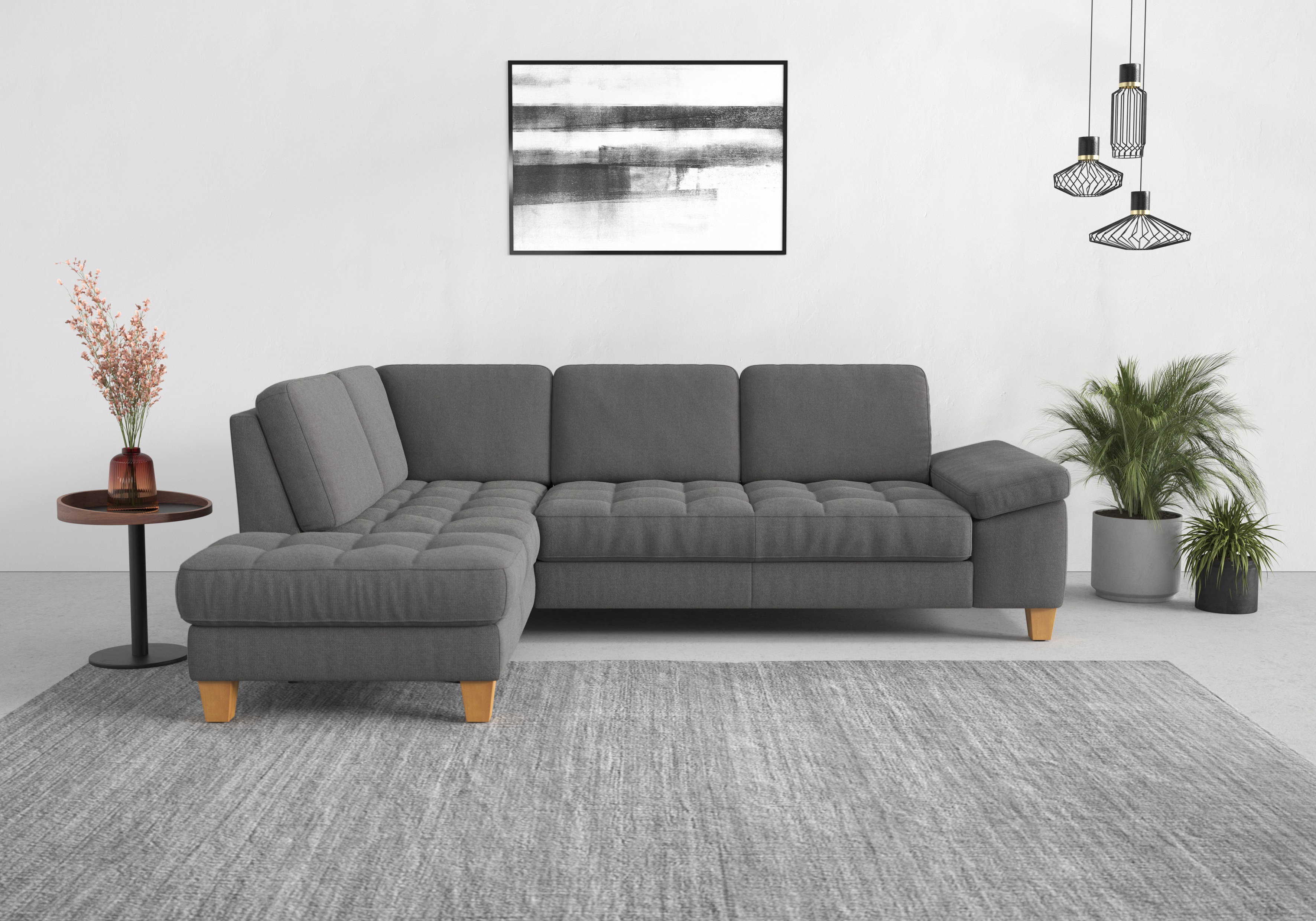 sit&more Ecksofa "Westham L-Form" mit Ottomane, mit oder ohne Schlaffunktion, Bettkasten, Verstellung