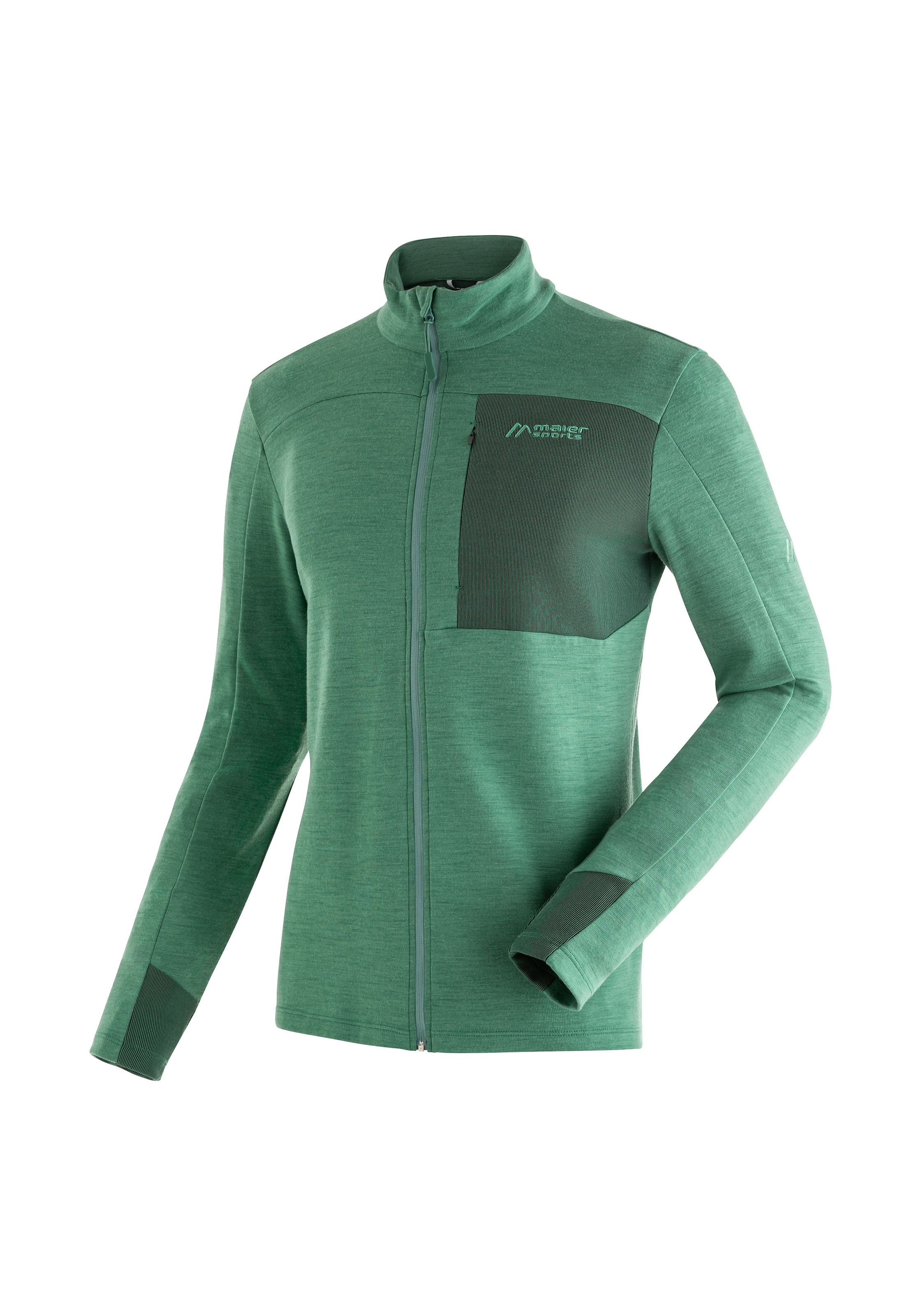 Maier Sports Funktionsshirt "Skutvik M", Midlayer-Jacke für Herren, ideal für Ski-Touren