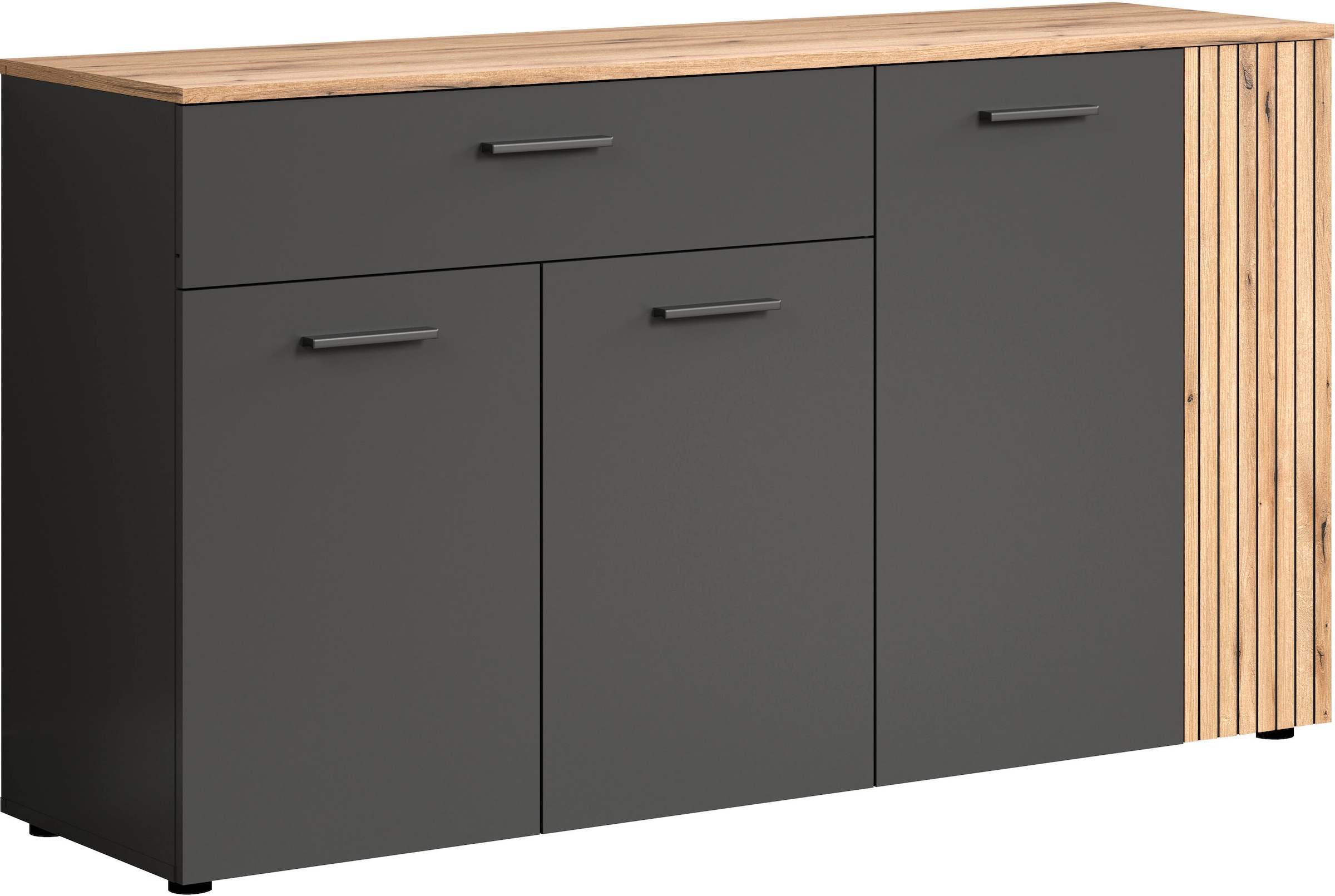 Home affaire Sideboard "Estepona" 1 Stk. tlg. Kommode, Akustikpaneel-Look; Breite 150 cm