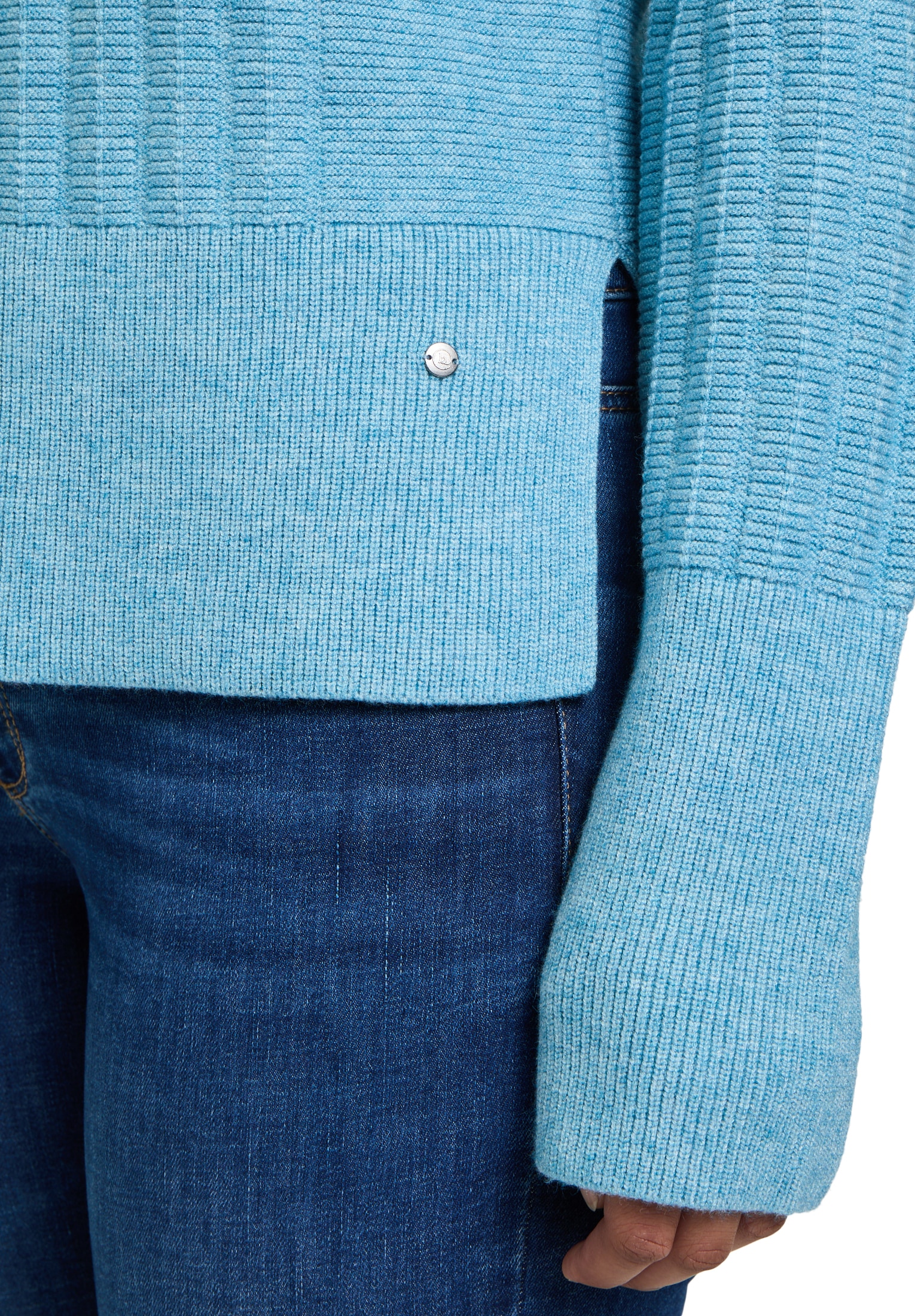 Betty&Co Strickpullover »Betty & Co Damen Strickpullover mit Struktur«, (1 tlg.), Kragen