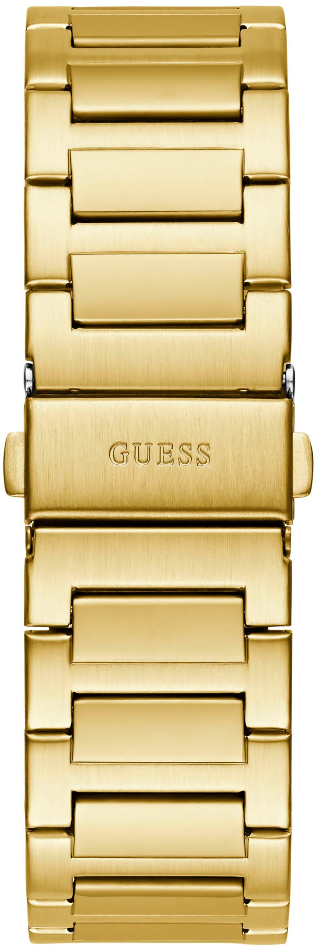 Guess Quarzuhr »VINYL«, Armbanduhr, Herrenuhr, Edelstahlarmband, Mineralglas, analog