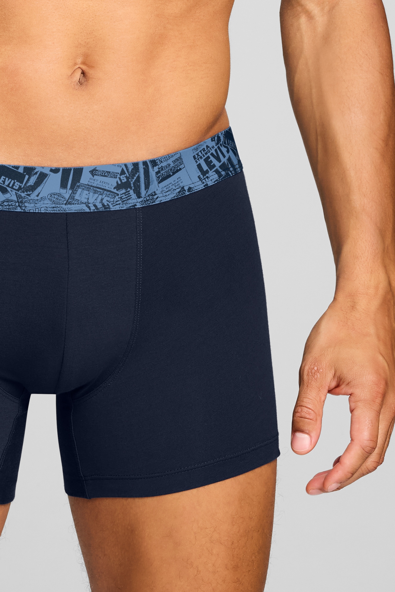 Levi's® Boxershorts »LEVIS MEN NEWSPAPER WB BOXER BRIEF 2P« ohne Eingriff, Cotton-Stretch