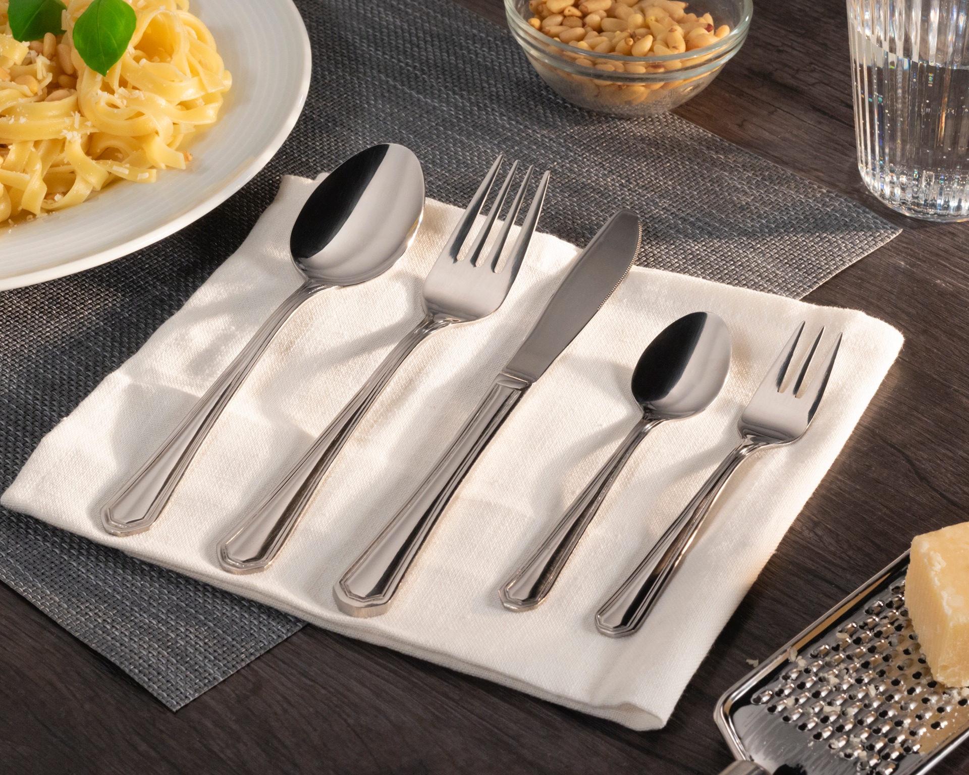 KING Besteck-Set »»Düsseldorf««, (Set, 60 tlg.), Besteck im zeitlosen Design