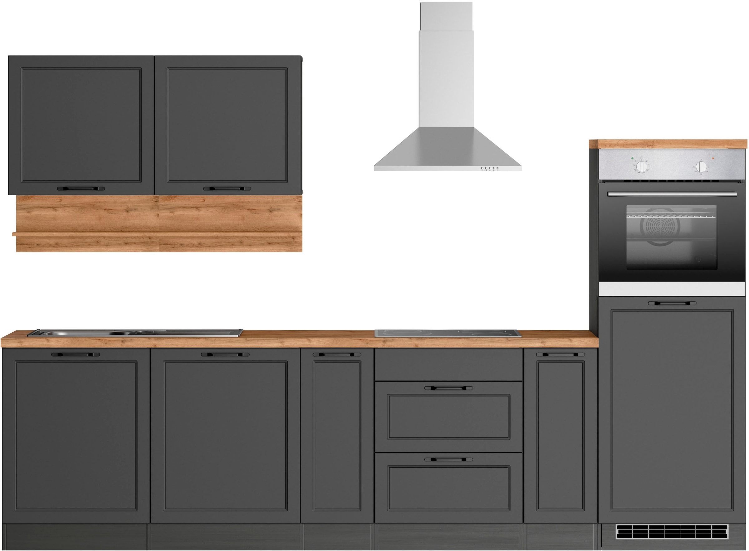 Kochstation Küche »KS-Lana«, 300 cm breit, wahlweise mit oder ohne E-Geräte