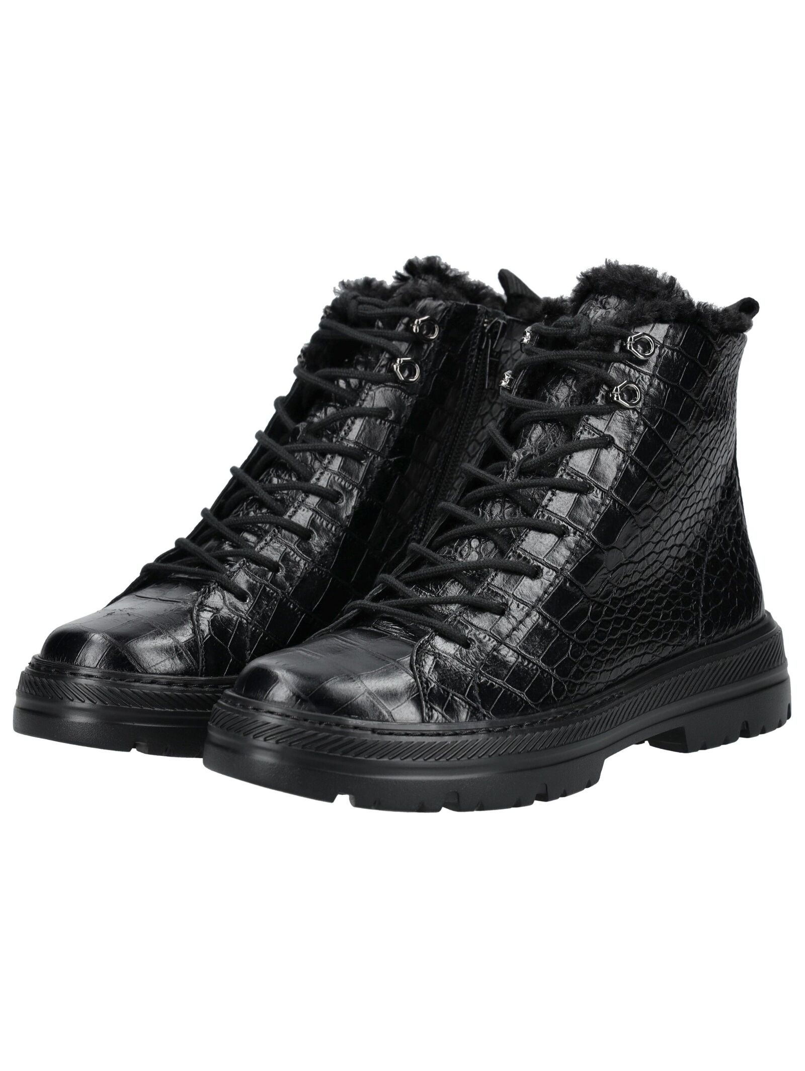 Paul Green Lace-up Boot Smooth Leather Black Size 38 3