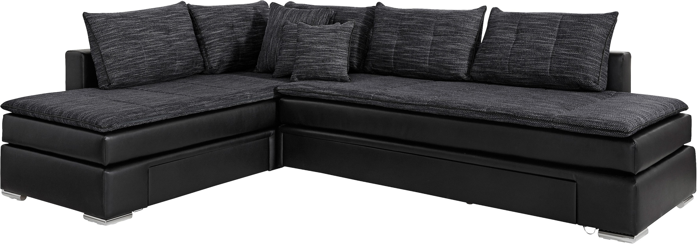 INOSIGN Ecksofa »Night & Day L-Form mit Dauer-Schlaffunktion ohne Armlehnen«, mit Boxspring-Bettfunktion 164x200 cm und Bettkasten, Dauerschläfer!
