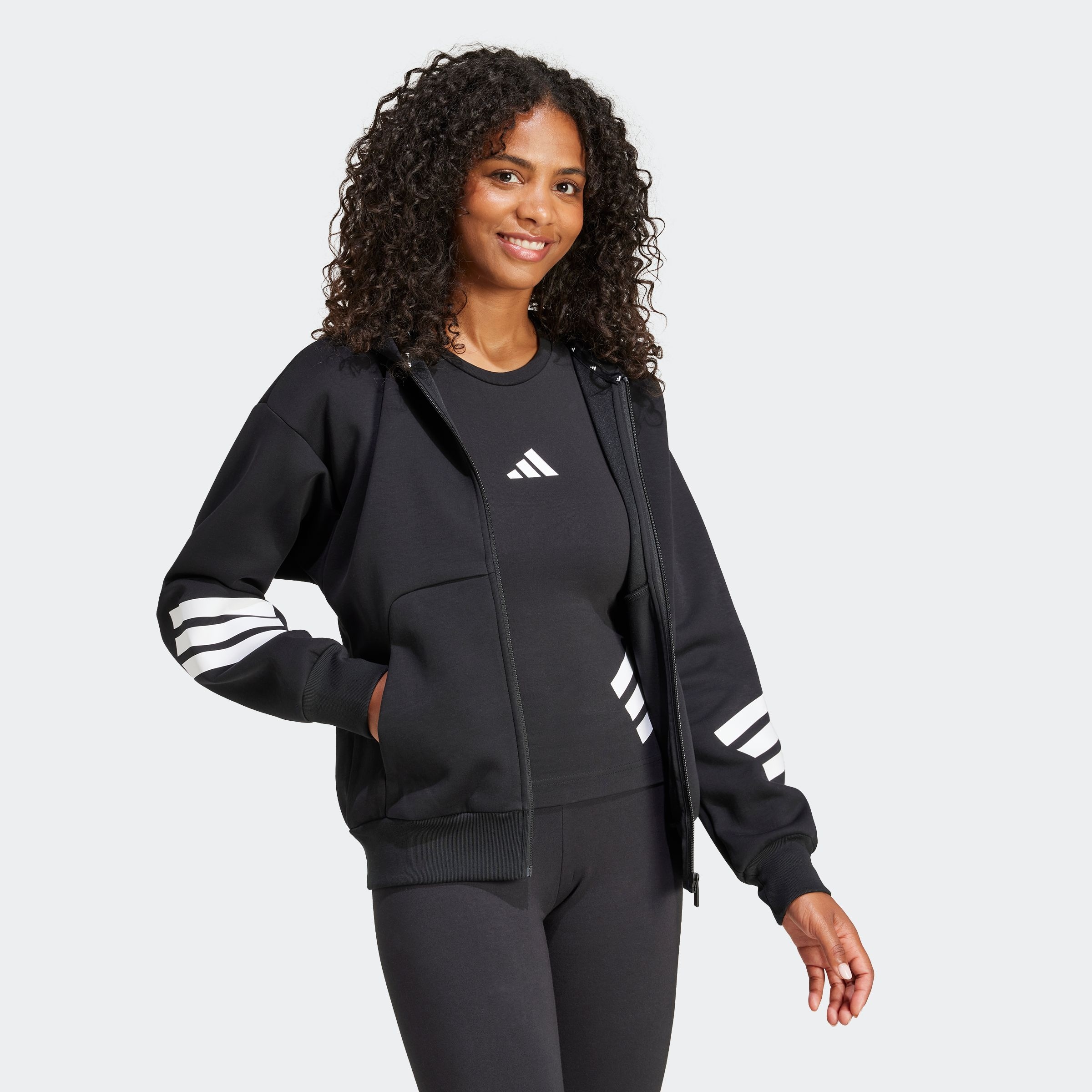 adidas Sportswear Kapuzensweatshirt »W FI 3S FZ HD«
