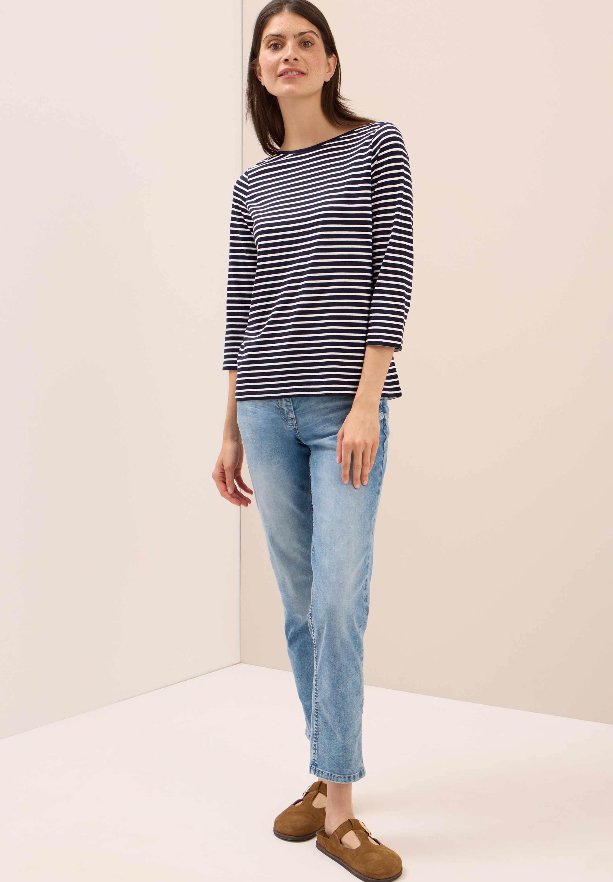 Cecil 3/4-Arm-Shirt, mit Streifen Muster
