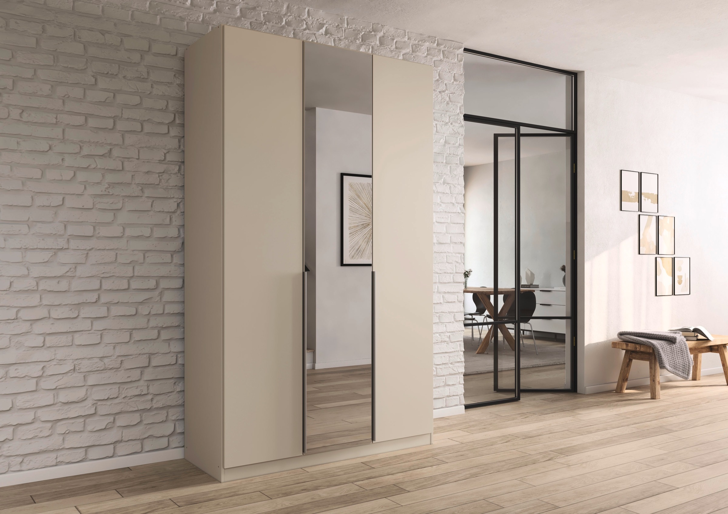 OTTO home Drehtürenschrank "Kleiderschrank Schrank Garderobe AGORDO mit Dek günstig online kaufen