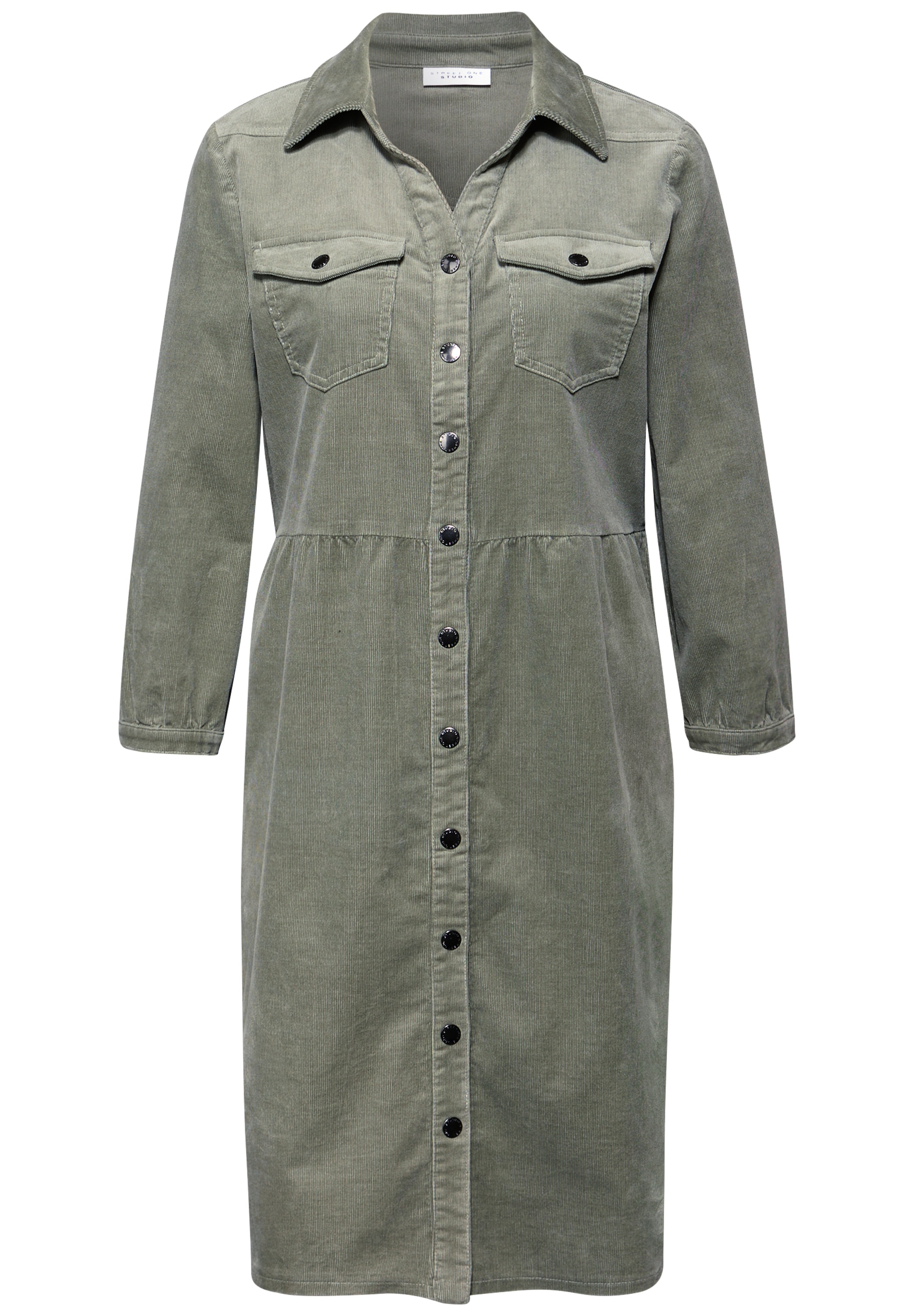 STREET ONE STUDIO Jeanskleid Brusttasche mit Volant