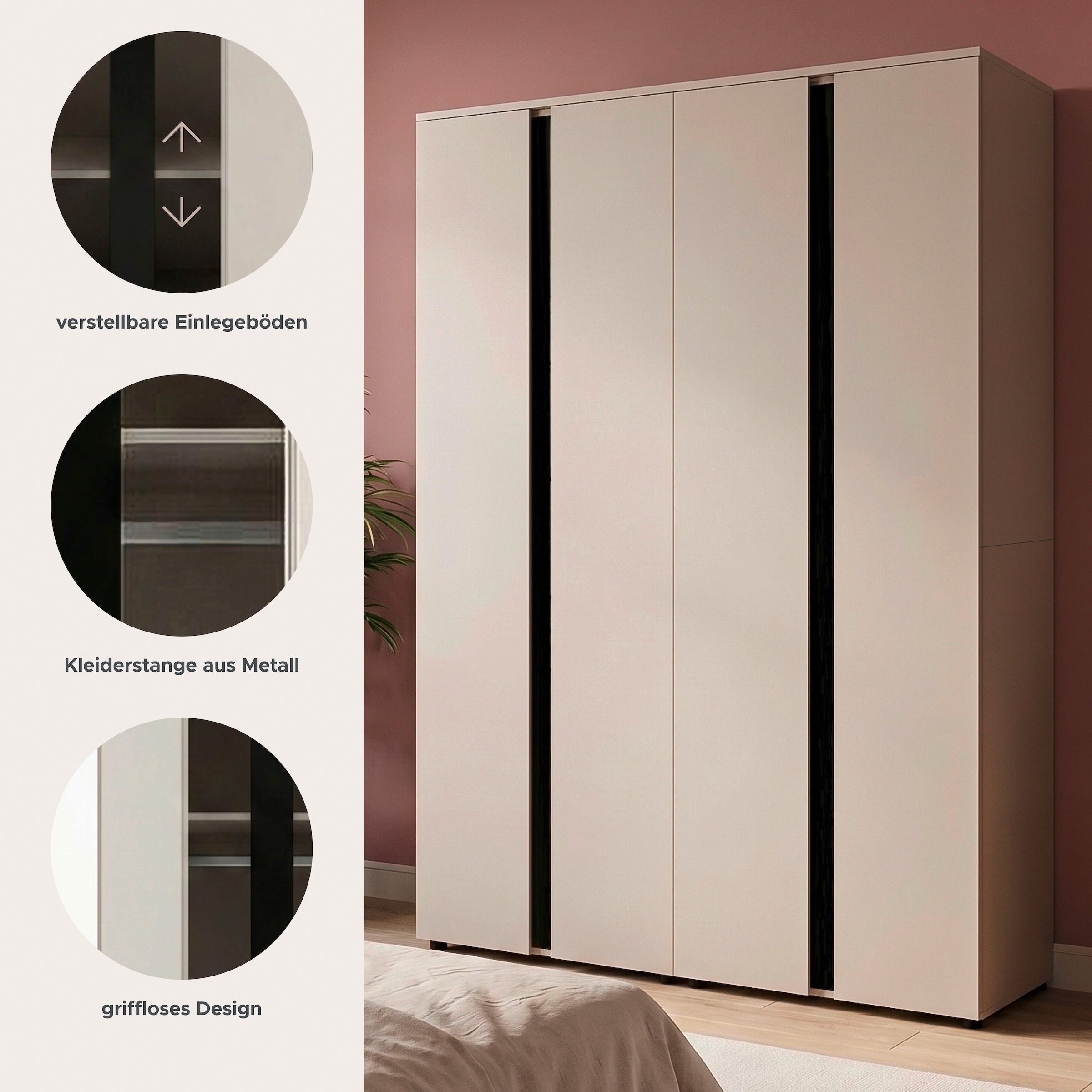 OTTO home Schrank-Set »AXIS, bestehend aus 2 Schränken, in 3 Breiten, individuell stellbar«