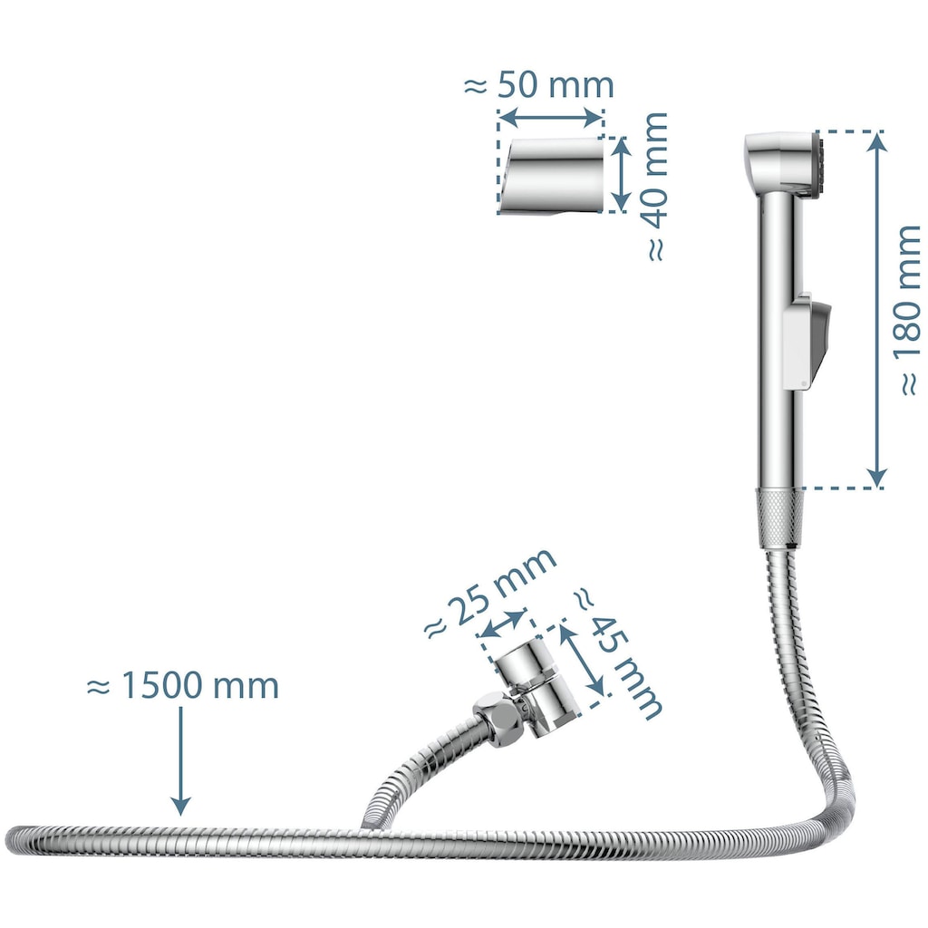 Schütte Waschbeckendusche, (Set, 3 tlg.)