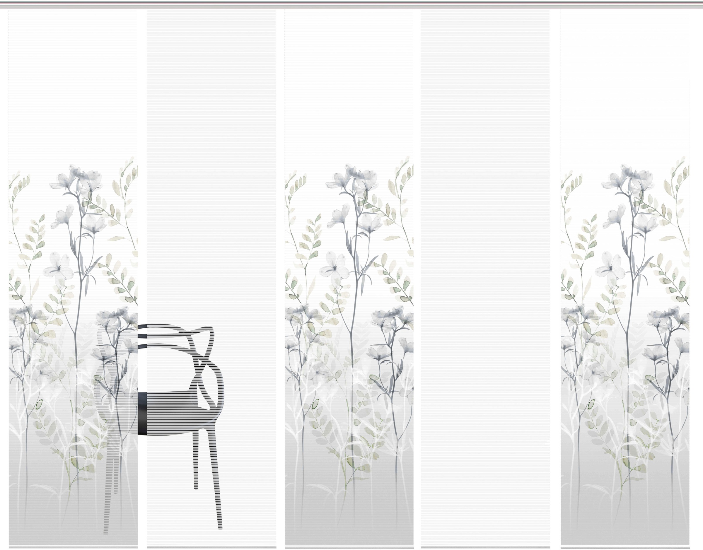 Vision S Schiebegardine "HELVIN 5er SET" Paneelwagen 5 Stk. tlg. Schiebevor günstig online kaufen