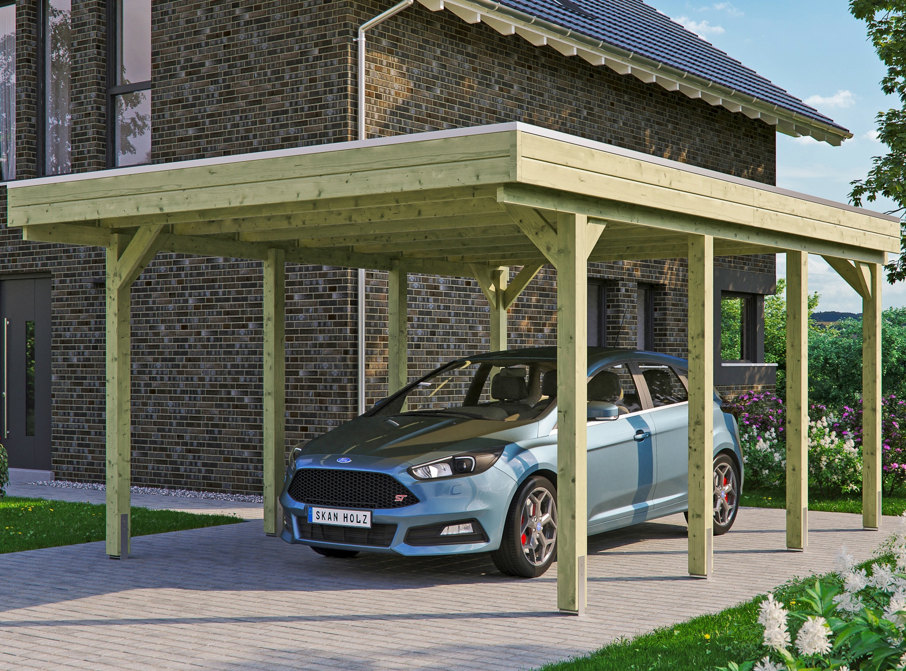 Skanholz "Friesland" Massivholz 355 cm grün