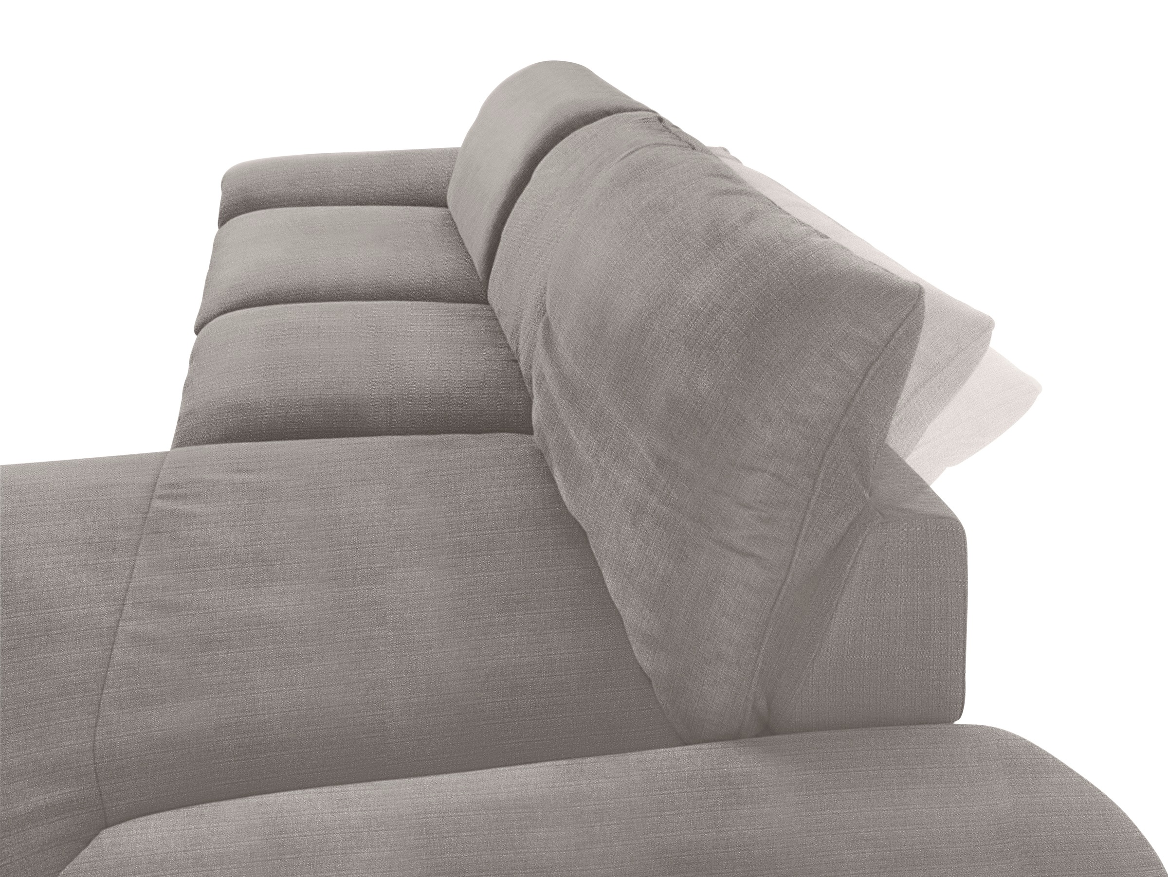 W.SCHILLIG Ecksofa »enjoy&MORE, Designsofa, bequem, zeitlos und elegant, L-Form«, mit Sitztiefenverstellung, Füße Chrom glänzend, Breite 340 cm