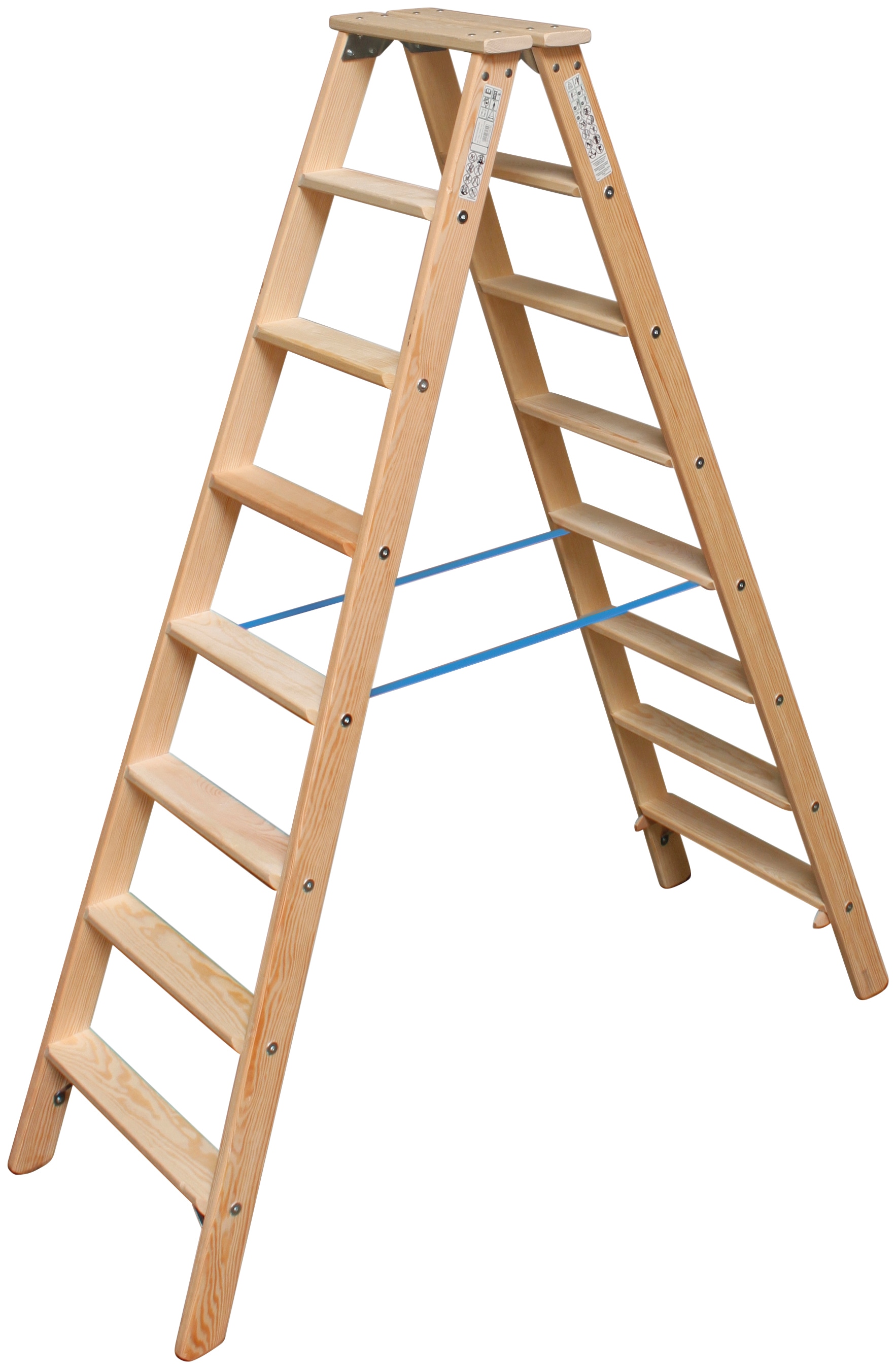 Doppelleiter »STABILO«, Holz, 2x8 Stufen, Arbeitshöhe ca. 245 cm