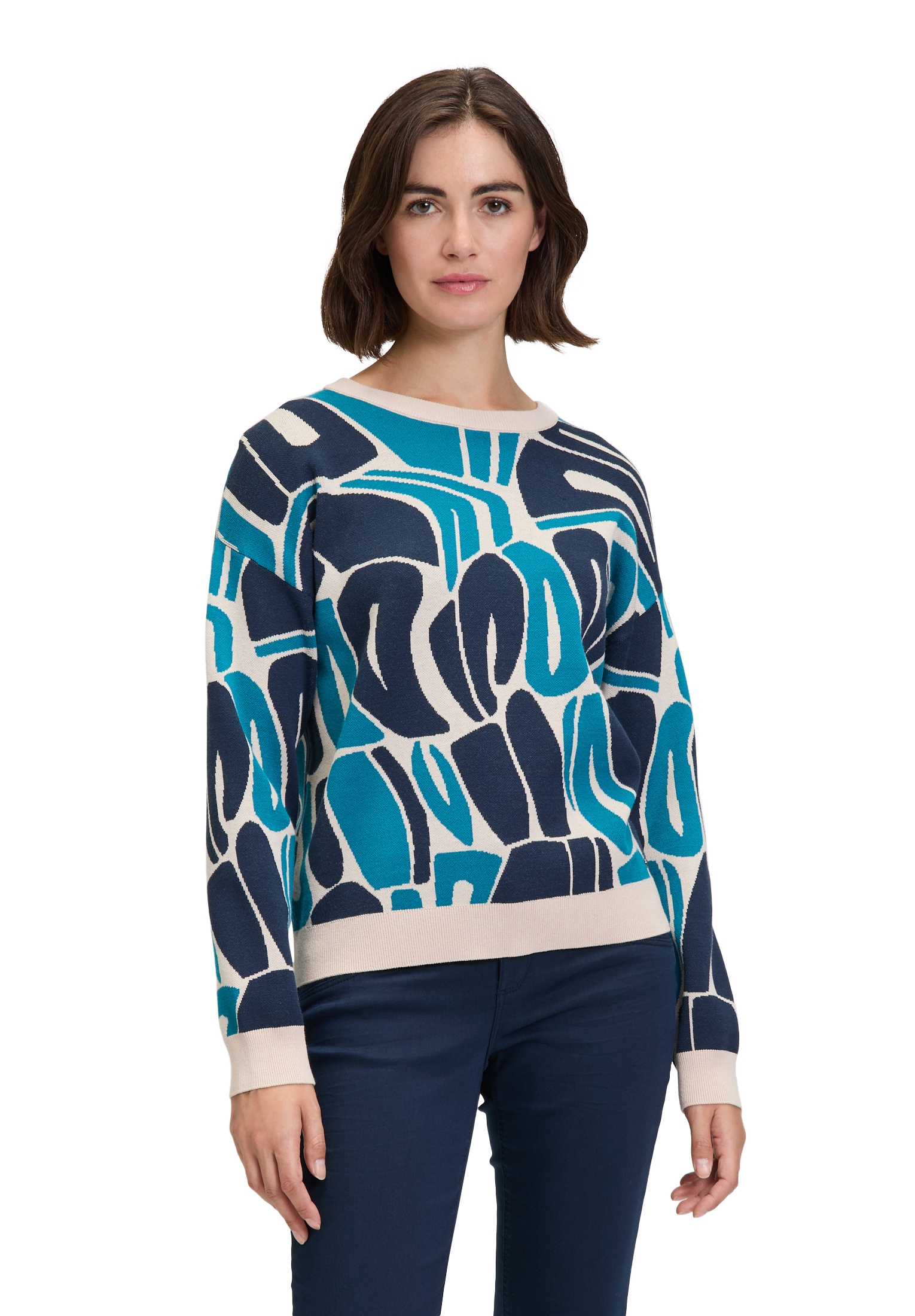 Strickpullover »Betty & Co Strickpullover mit Jacquard«, Jacquard