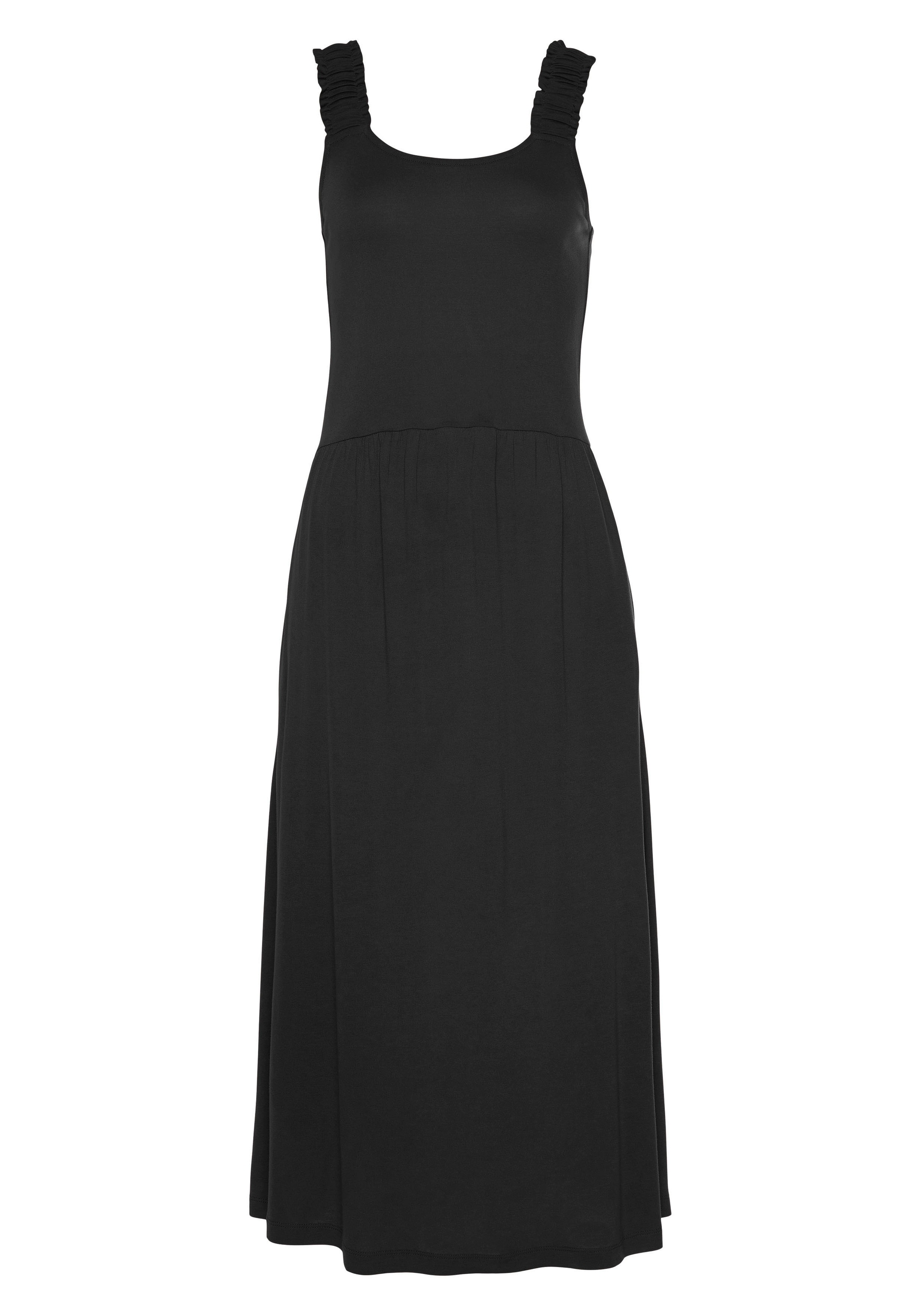 Beachtime Jerseykleid Seitennahttaschen mit Taschen, knielanges Sommerkleid günstig online kaufen